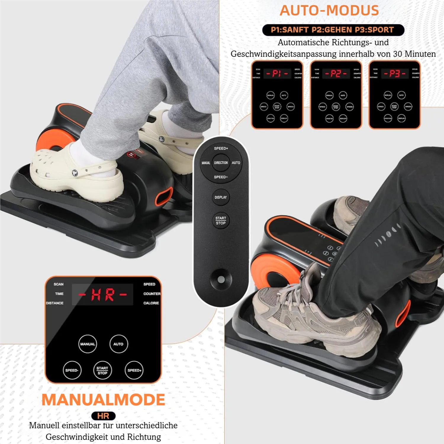 TLGREEN Power-Stepper Mini-Stepper Ellipsentrainer (Einstellung der Fernbedienung)