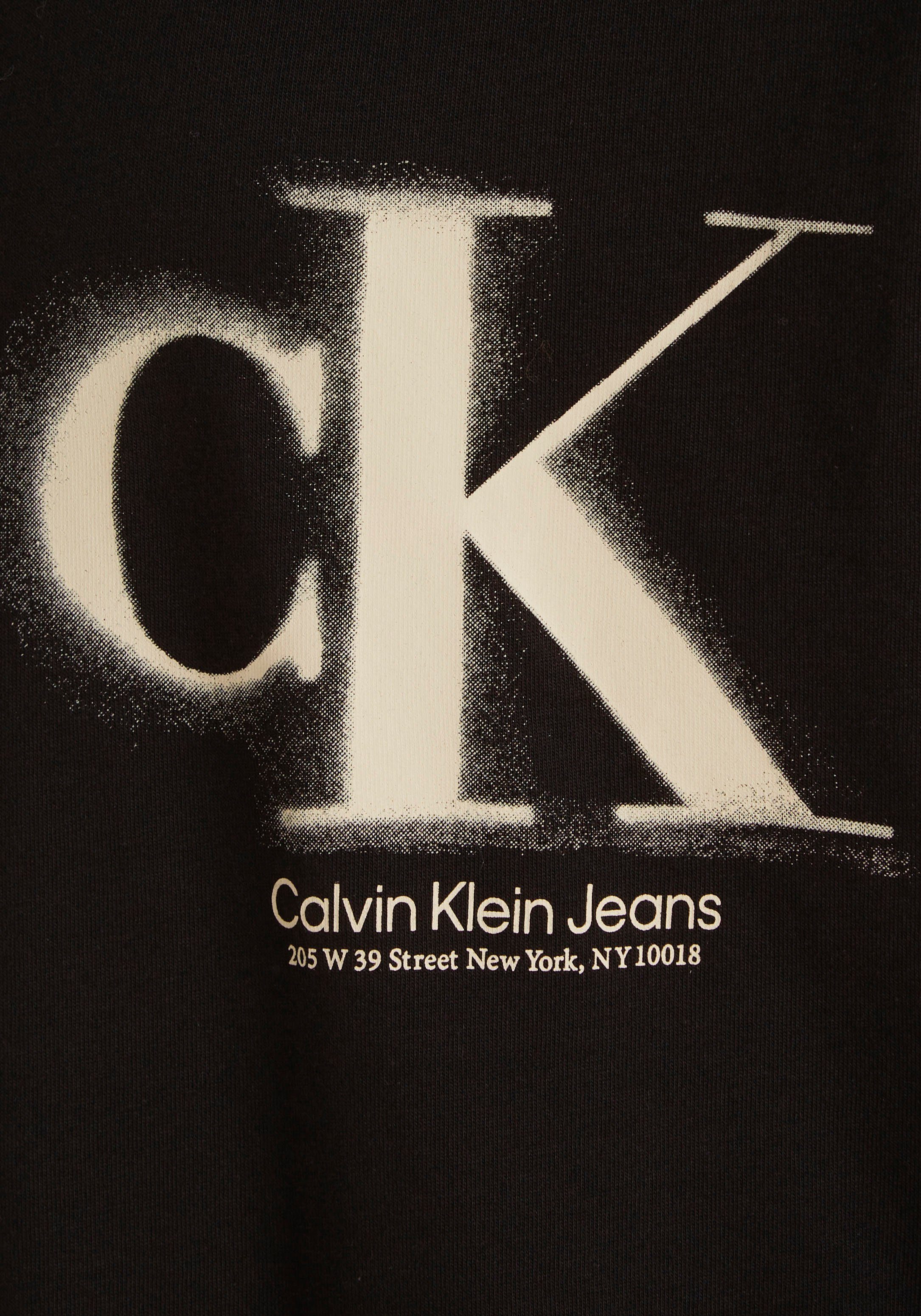 Calvin Klein Jeans Plus Rundhalsauschnitt T-Shirt schwarz mit