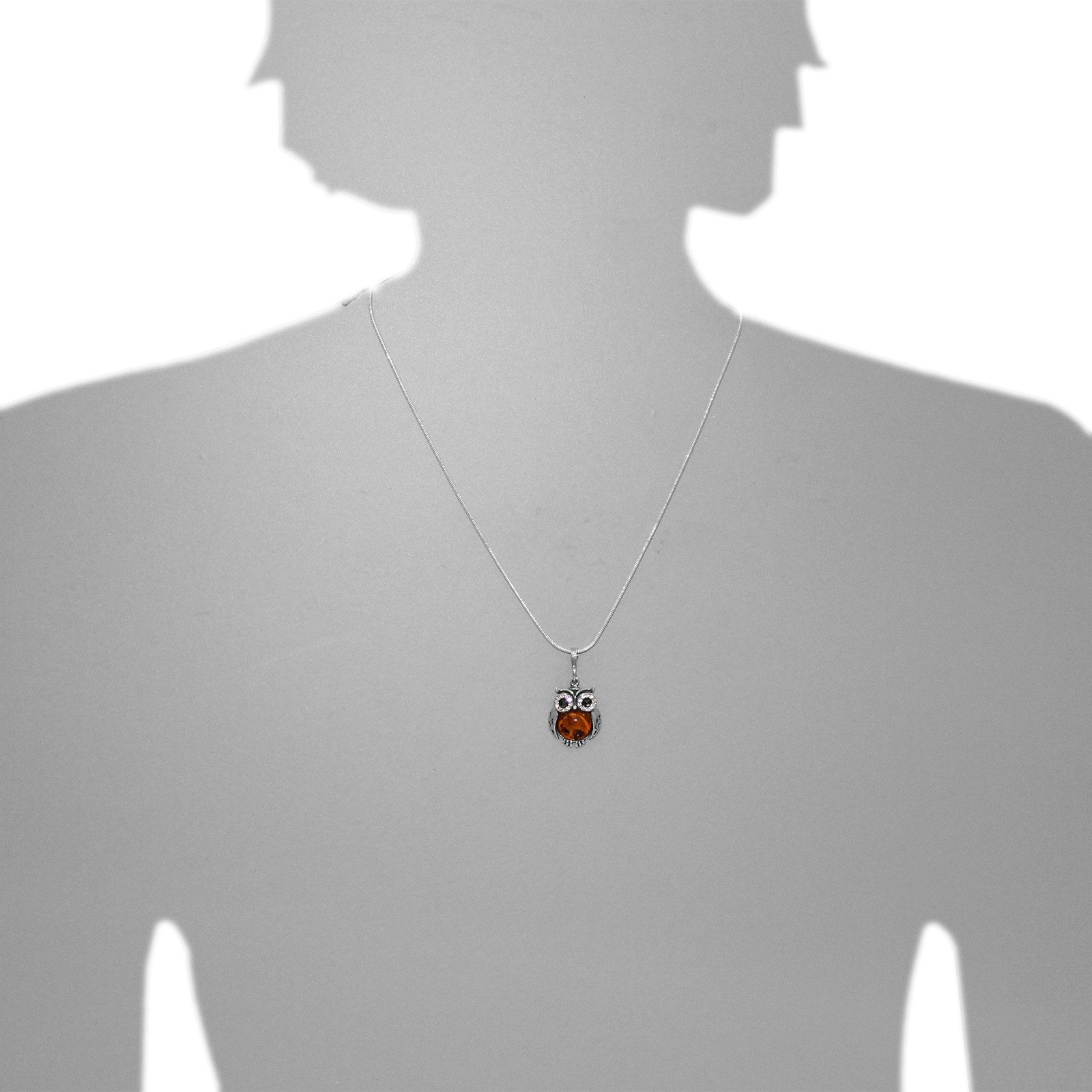 OSTSEE-SCHMUCK Kette mit Anhänger Ostsee-Schmuck Kette mit Anhänger Eule Ke günstig online kaufen