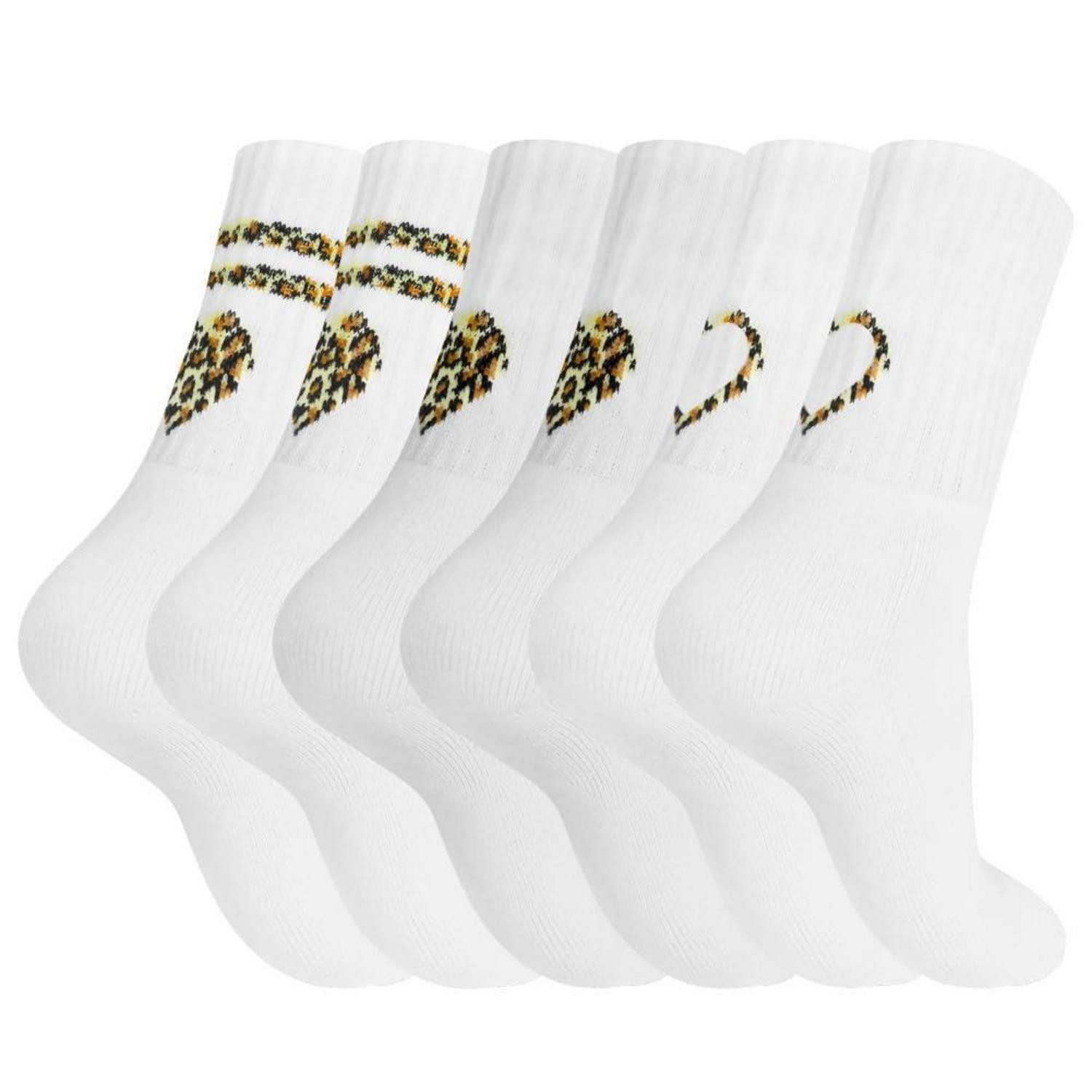 LuxusKollektion Tennissocken Damen Tennis Socken Herz Frottee 3 Paar