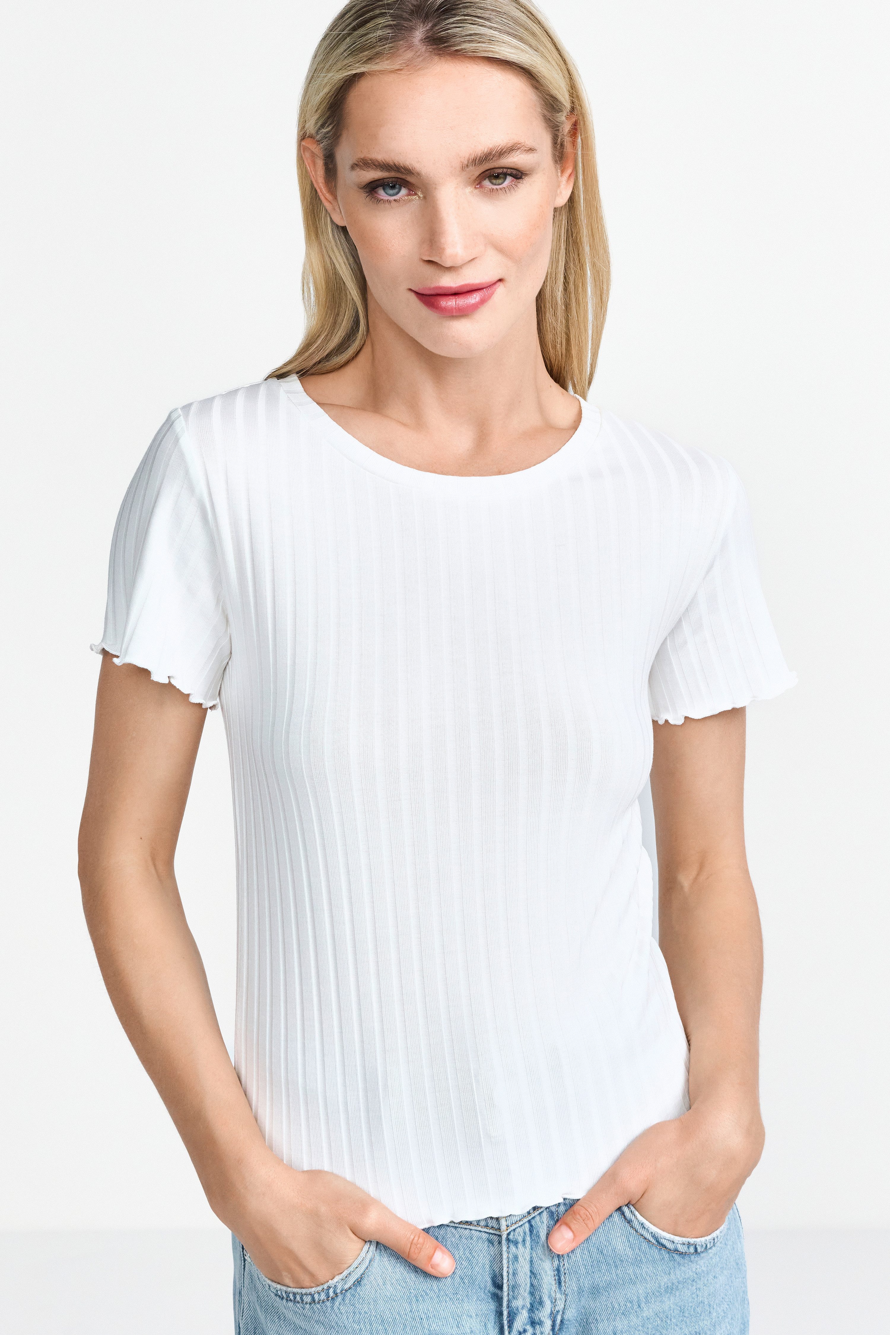 RICHROYAL Kurzarmshirt Mit gewelltem Saum an günstig online kaufen