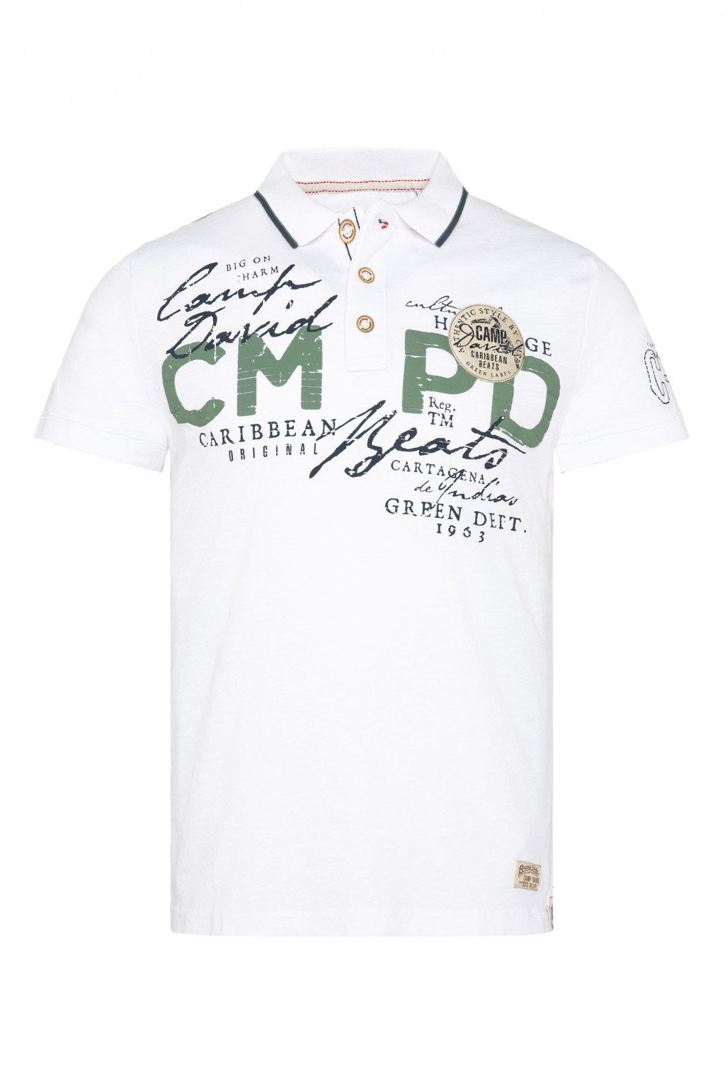 CAMP DAVID Poloshirt mit Front- und günstig online kaufen