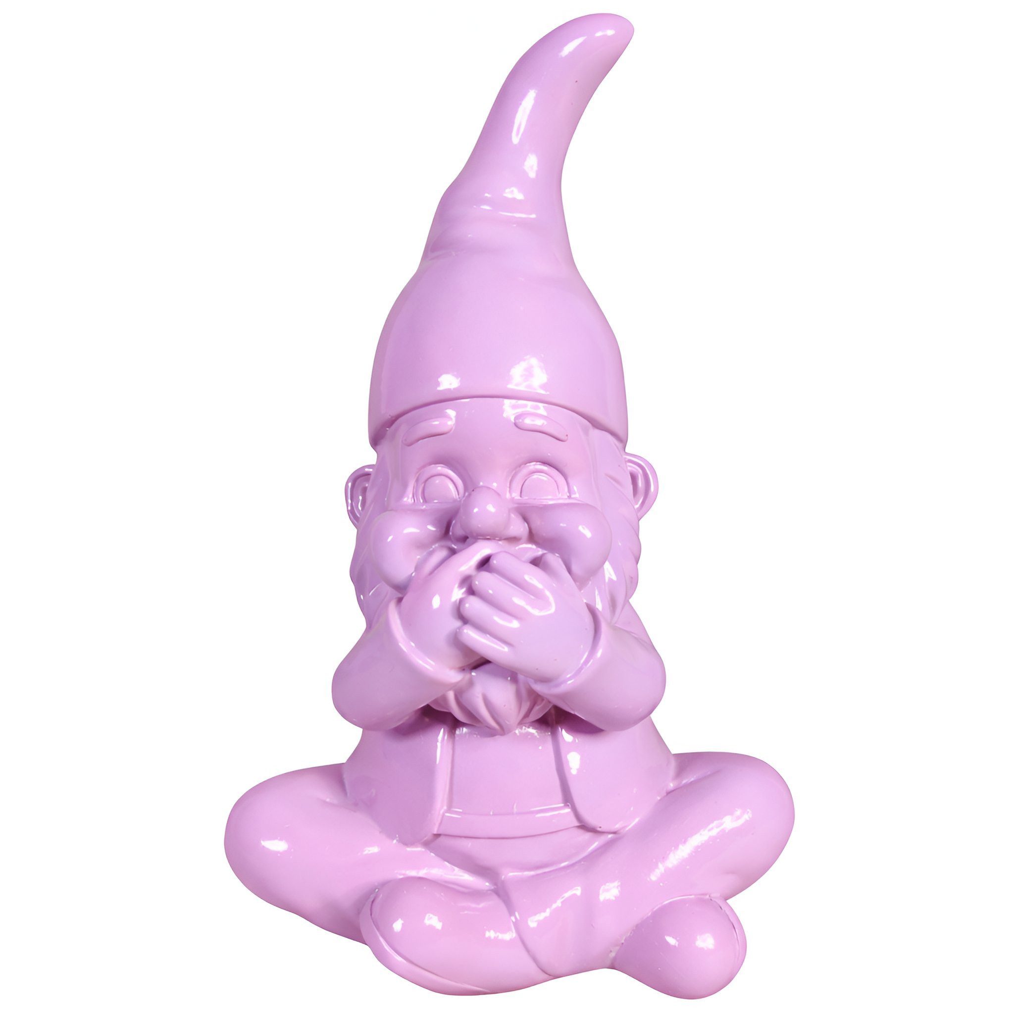 colourliving Gartenzwerg GartenPoser MutePoser (Nichts sagen) in 2 Größen & 6 Farben, (1 St), Der moderne Gartenzwerg im Pastell-Look