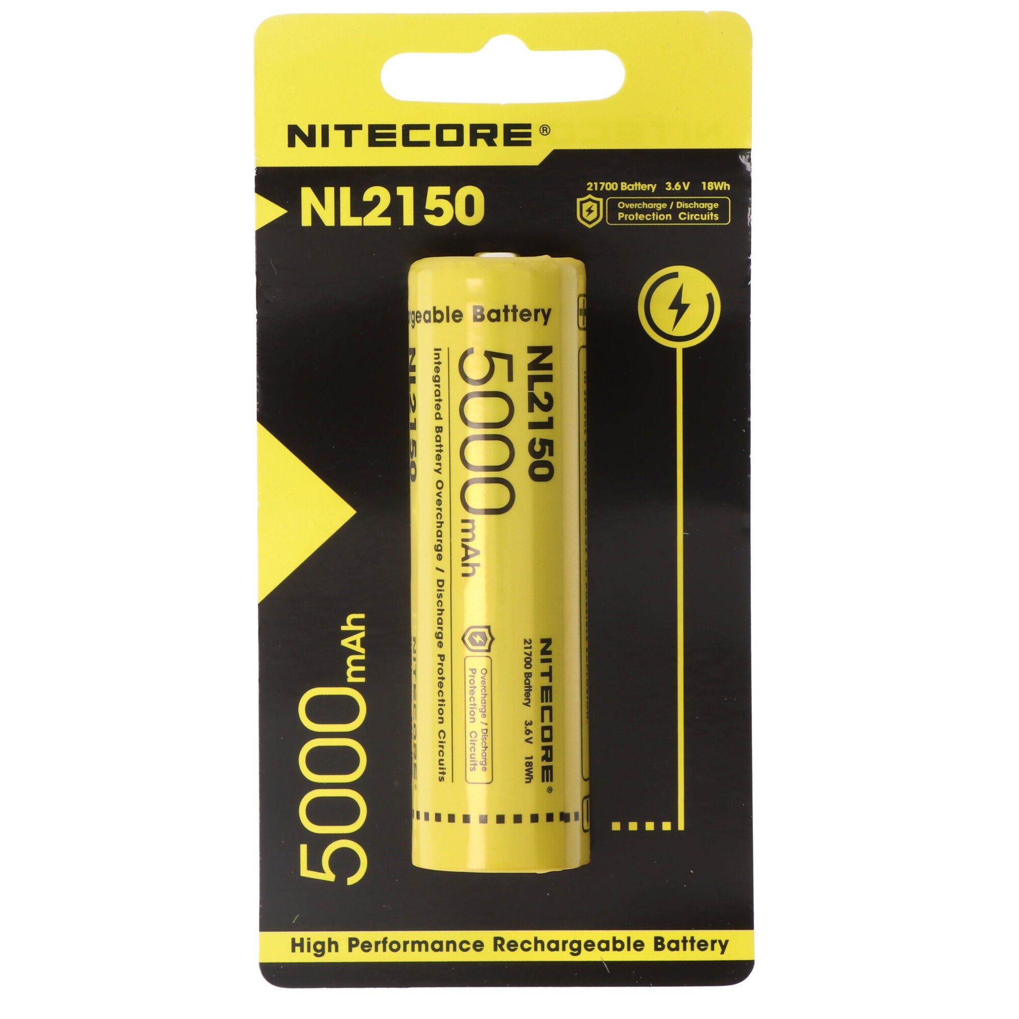 Nitecore Nitecore Li-Ion Akku Typ 21700 5000mAh NL2150 Abmessungen 75x21mm Akku