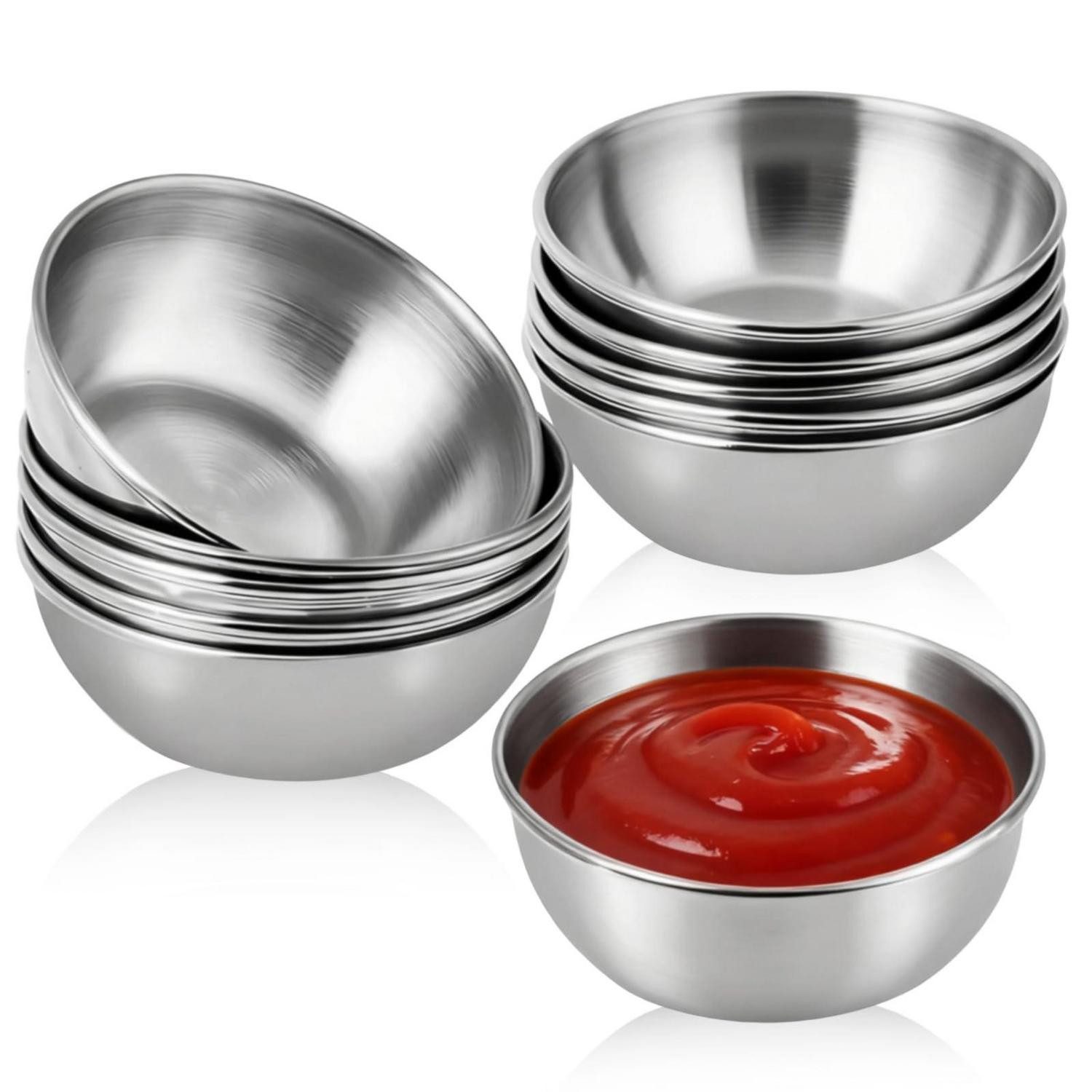 LuxusKollektion Dipschale Edelstahl Schüssel Set 8-teilig, Metall