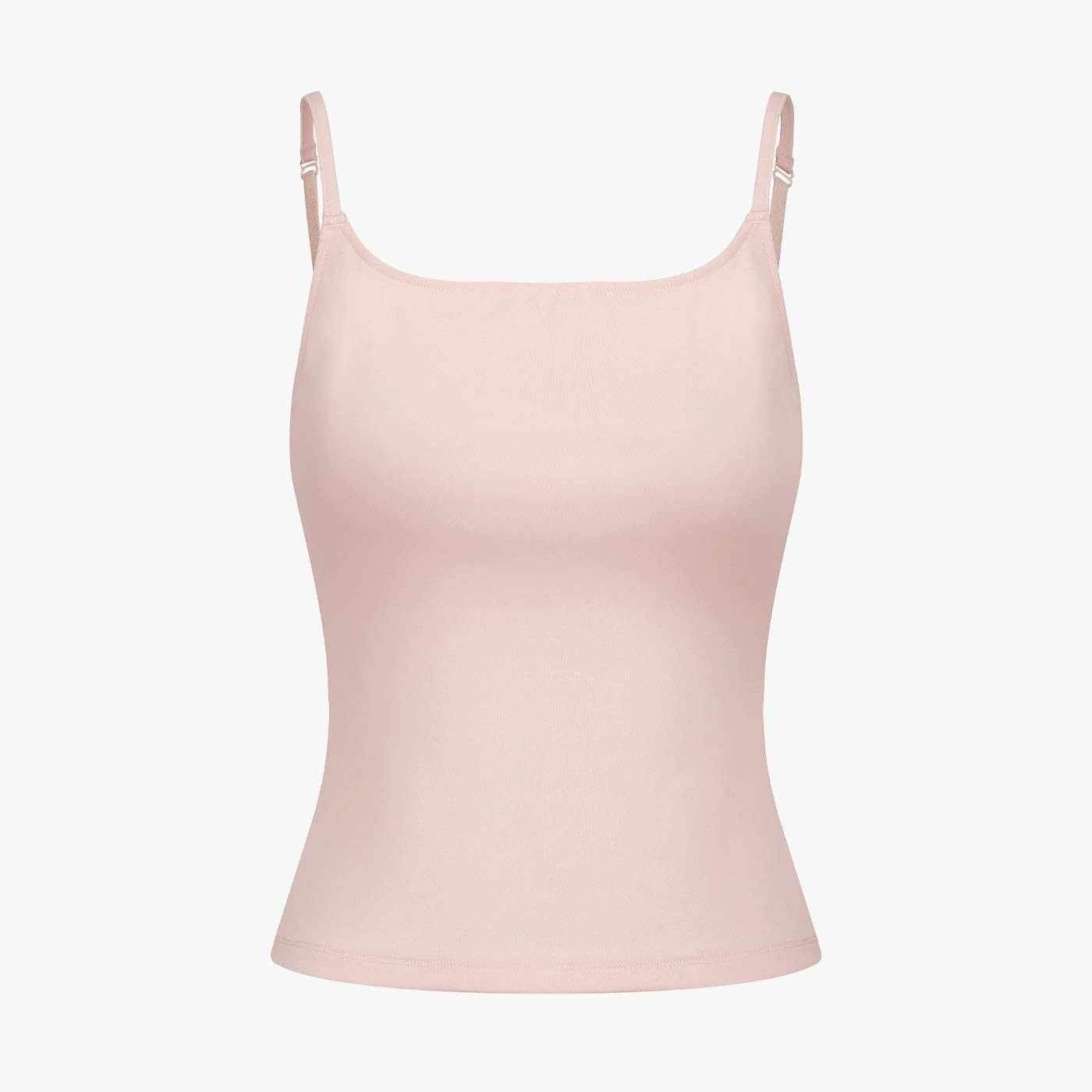 cfab by creamy fabrics Spaghettitop Cotton Cami-Top-Crystal Pink-XL (1-tlg) günstig online kaufen