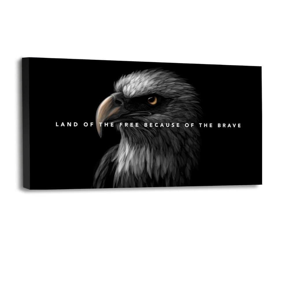 Hustling Sharks Leinwandbild Adler Wandbild als XXL Leinwandbild "Eagle Land" - motivierendes Bild, in 7 unterschiedlichen Größen verfügbar