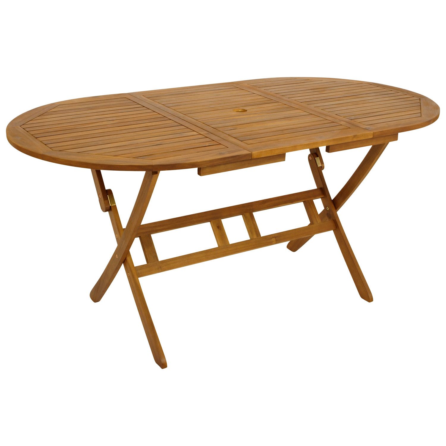 DEGAMO Gartentisch Landhaus (1St), oval 85x160cm, Akazie geölt, klappbar