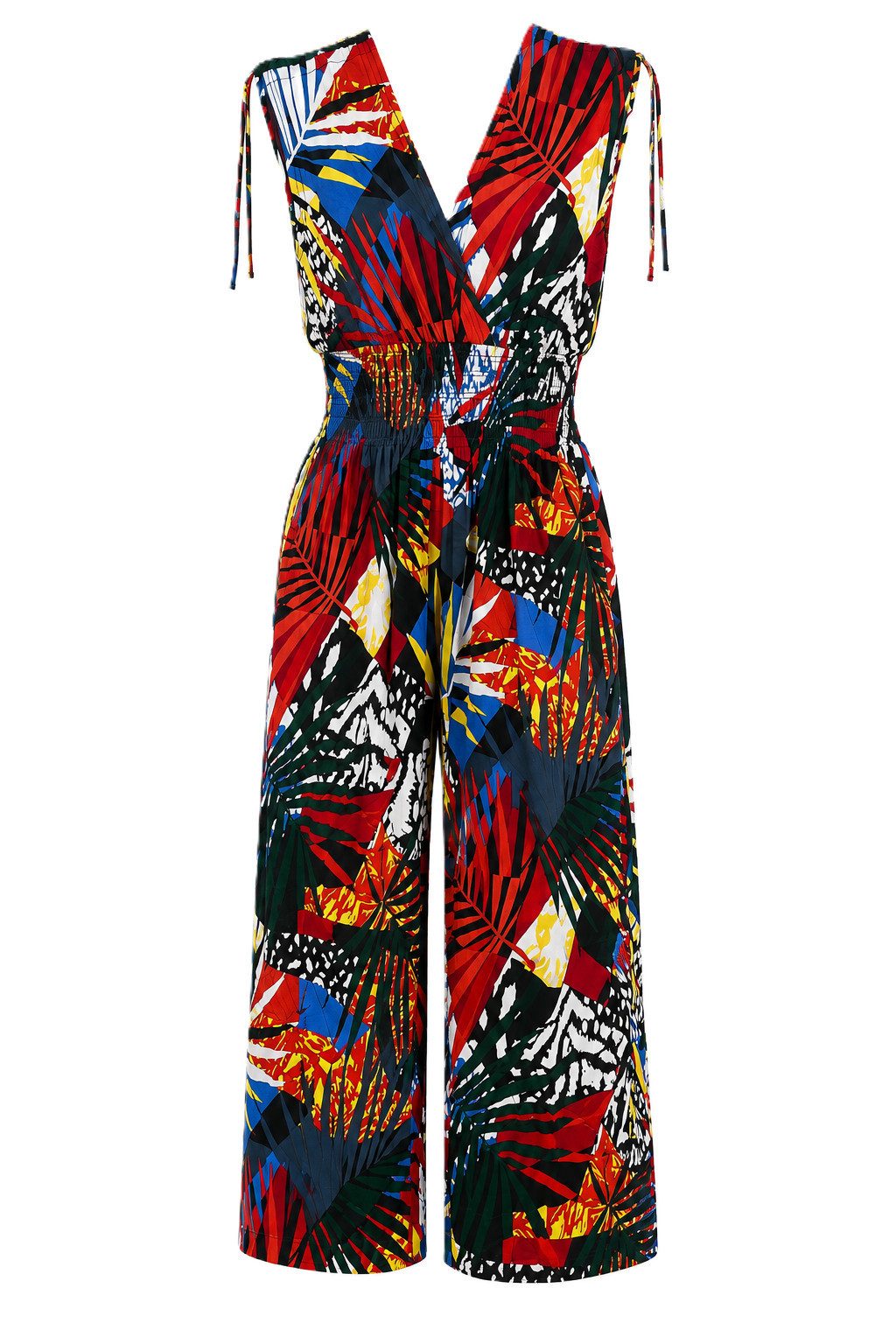 ITALY VIBES Jumpsuit - Overall mit V-Ausschnitt - Damen Overall mit All-Over-Print