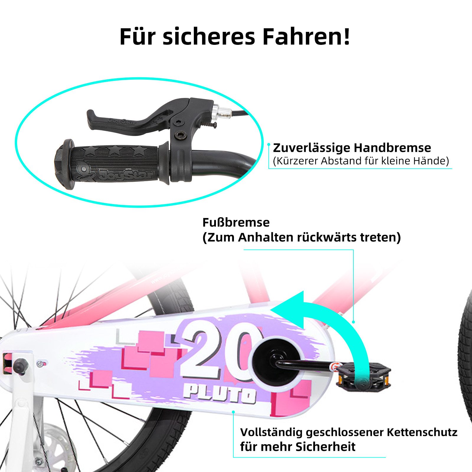 JOYSTAR Kinderfahrrad 12/14 /16/18/20 Zoll fahrrad für Jungen und Mädchen 3-12 Jahre, Mit Korb, Stützrädern, Fahrradklingel, Flaschenhalter, Kettenabdeckung