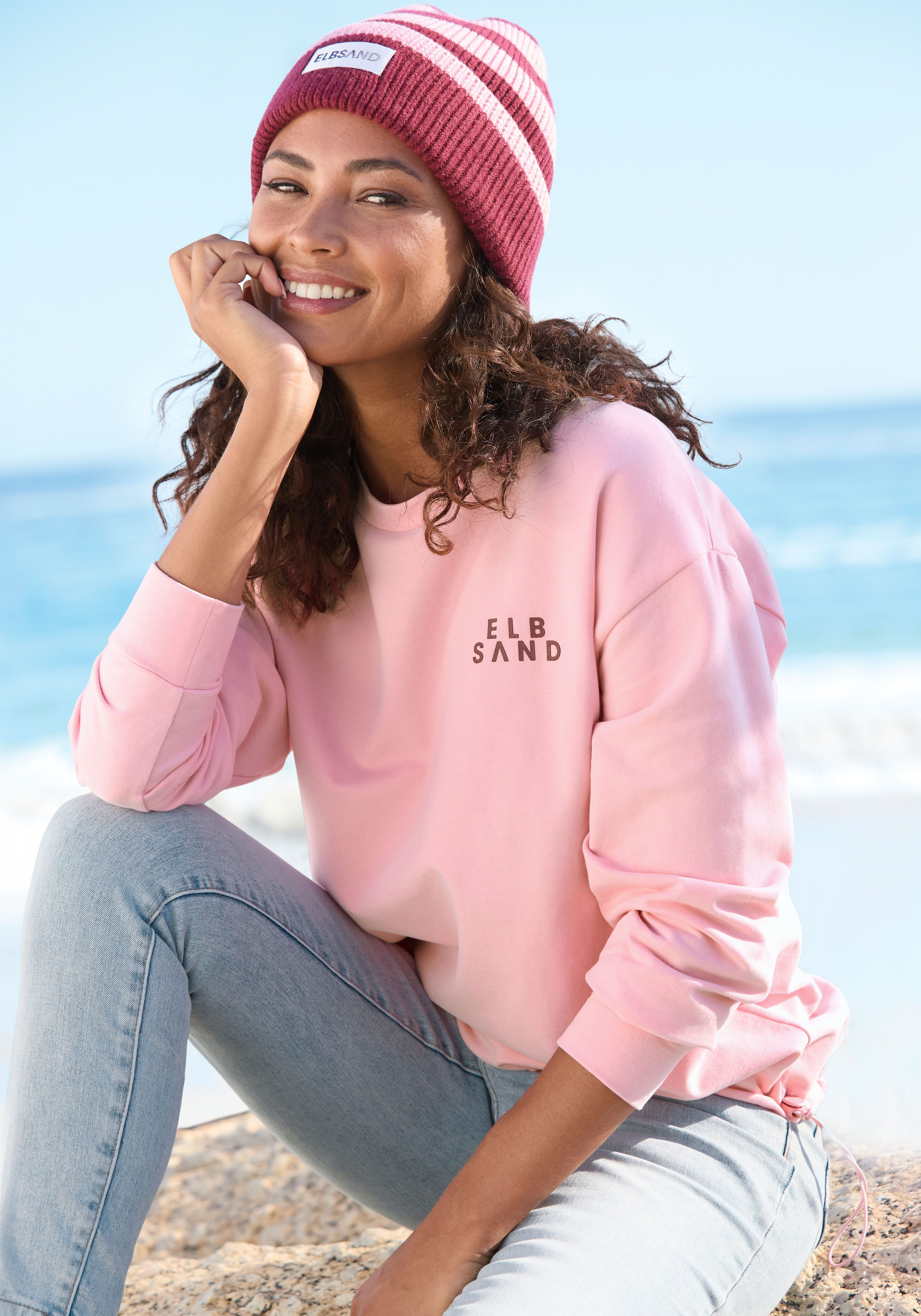 Elbsand Sweatshirt mit verstellbarem Gummizug am günstig online kaufen