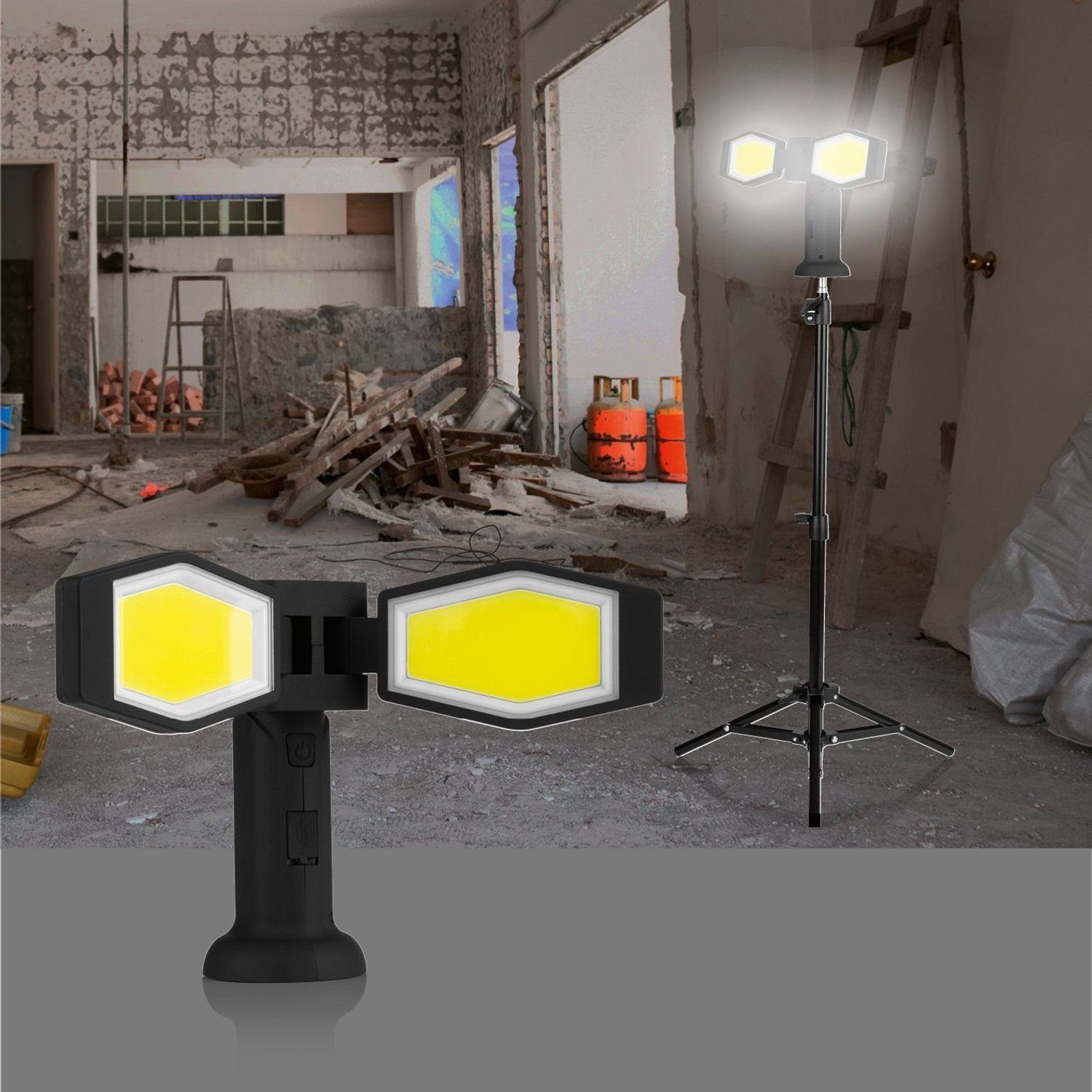 BURI Arbeitsleuchte MAXXMEE LED-Strahler Universal 144cm Stativ enthalten 1 günstig online kaufen