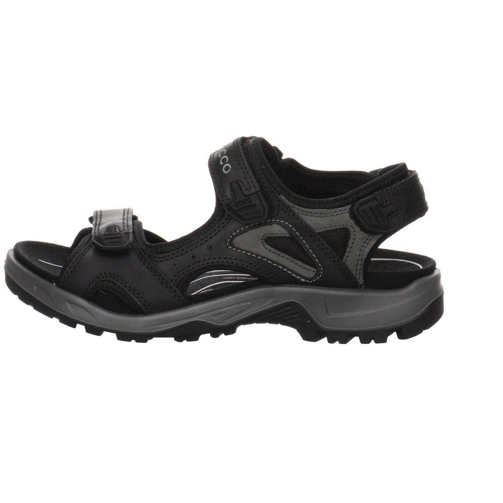 Offroad Trekkingsandale Leder-/Textilkombination Ecco Schwarz Herren Sandale Trekkingsandalen