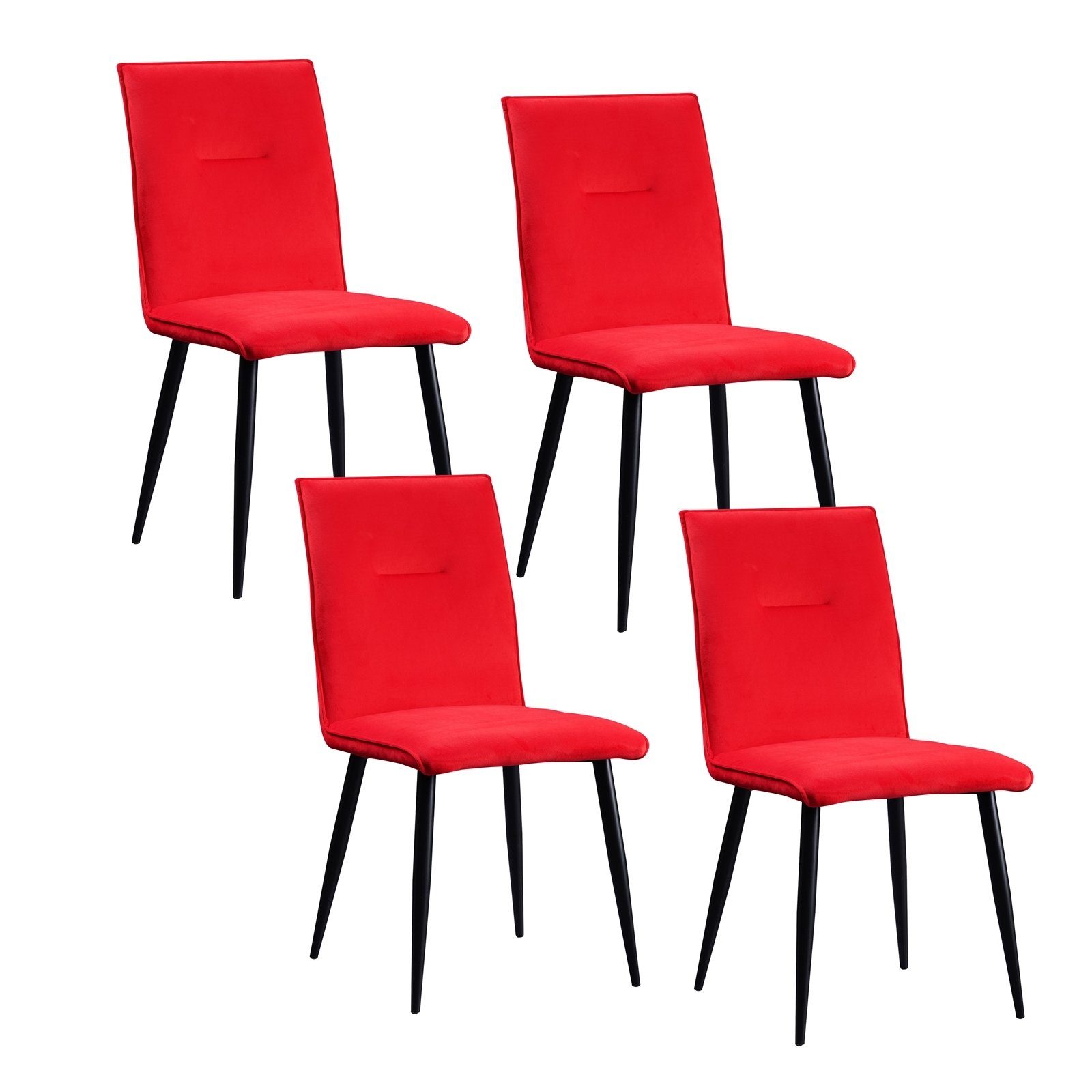 HTI-Living Esszimmerstuhl Stuhl Salinas Velvet Rot günstig online kaufen