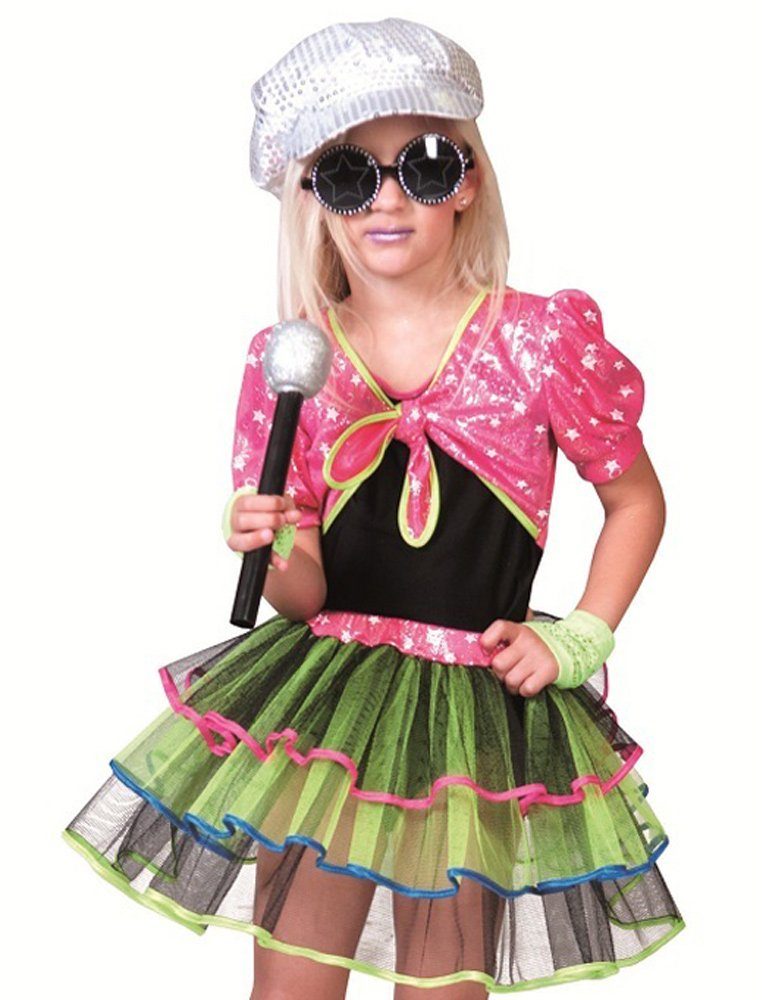 Funny Fashion Kostüm »80er Jahre Rock Star Girl Kostüm für Kinder - Mädchen  Kleid Neon Rave Party« online kaufen | OTTO