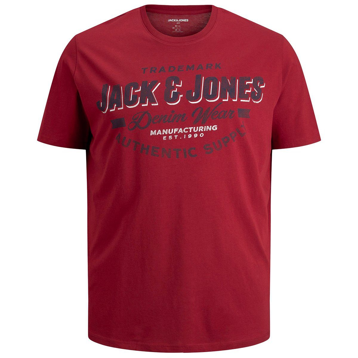 Jack & Jones Rundhalsshirt »Jack & Jones Logo TShirt große Größen