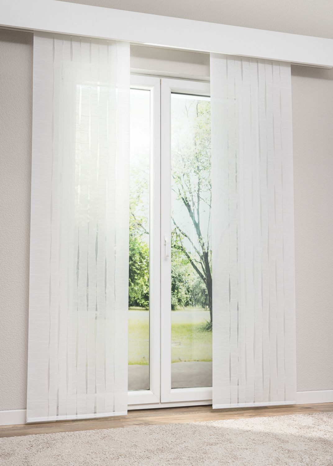 LYSEL® Schiebegardine Sambava, (1 St), halbtransparent, günstig online kaufen