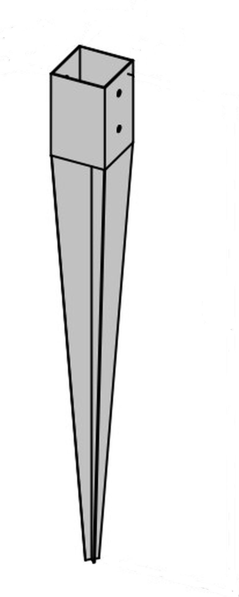 GartenLand Zaunpfosten Einschlaghülse für 7×7 Pfosten, (Set, ohne Befestigung)