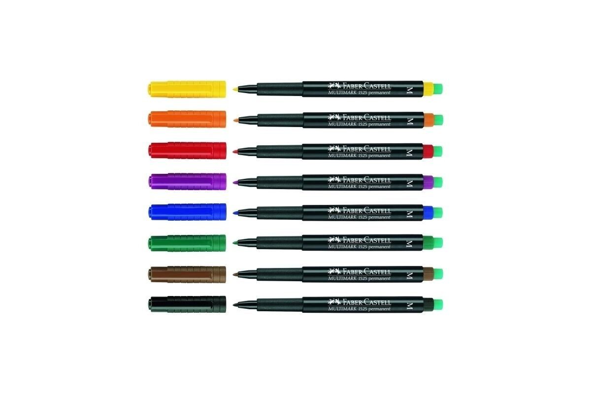 Faber-Castell Permanentmarker FABER-CASTELL Marker Multimark permanent M 4er Etui