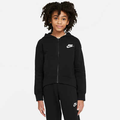 Nike Sportswear Kapuzensweatjacke Club Fleece Big Kids' (Girls) Full-Zip Hoodie