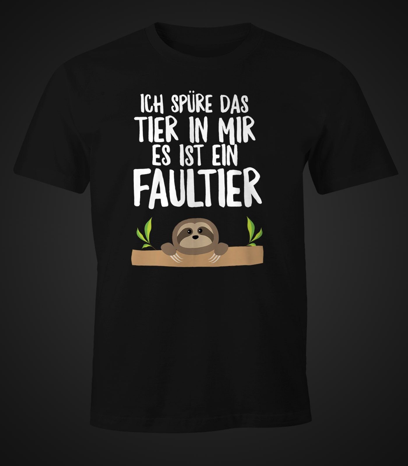 MoonWorks Print-Shirt Faultier Herren T-Shirt Ich spüre das Tier in mir, es günstig online kaufen