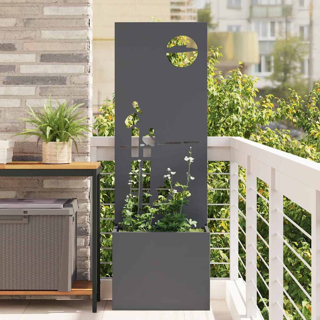 vidaXL Wandbild Garten Sichtschutz-Leinwand Anthrazit 50 x 32 x 150 cm, (1 St)