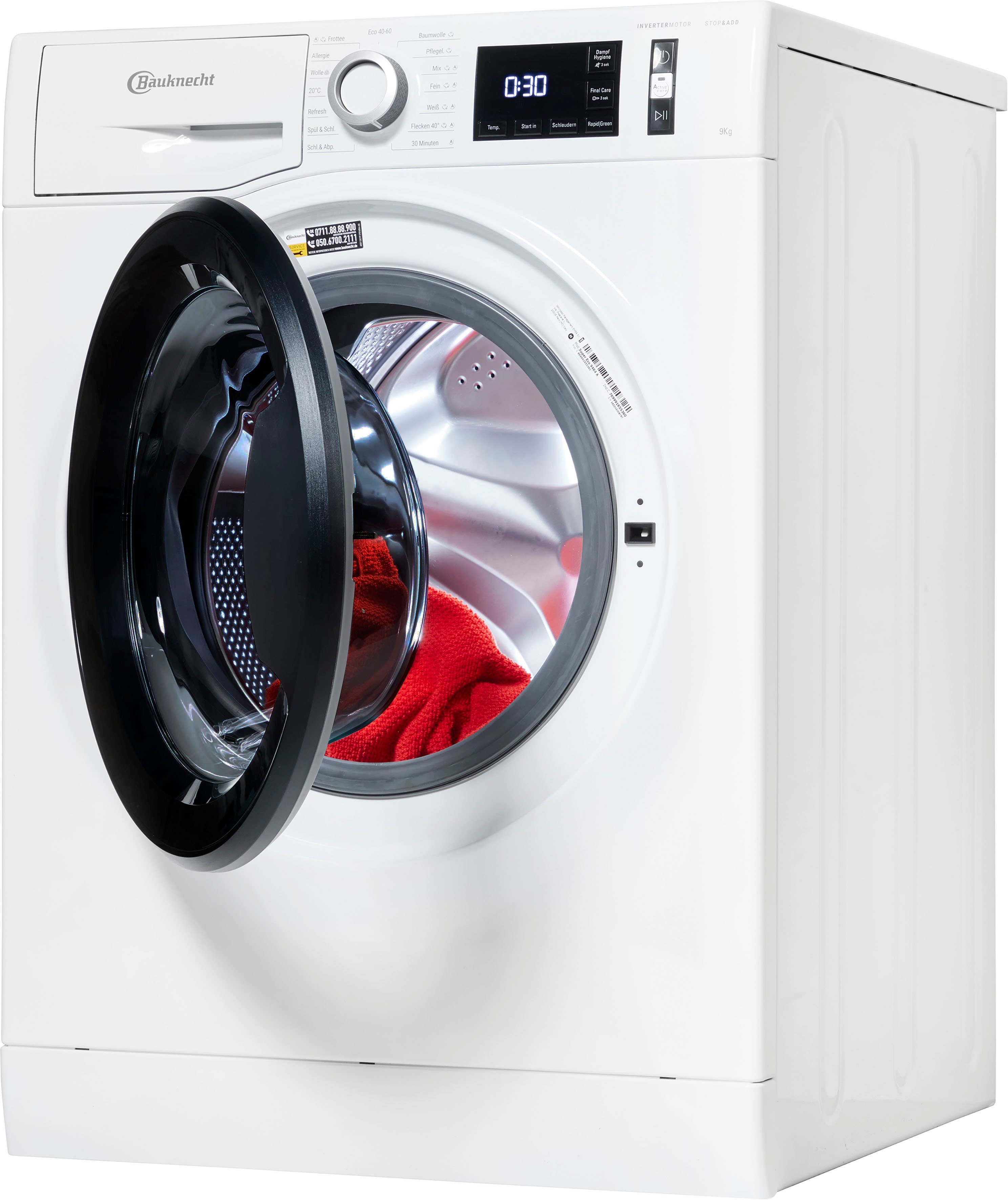 BAUKNECHT Waschmaschine Super Eco 9464 A, 9 kg, 1400 U/min, 4 Jahre Herstellergarantie