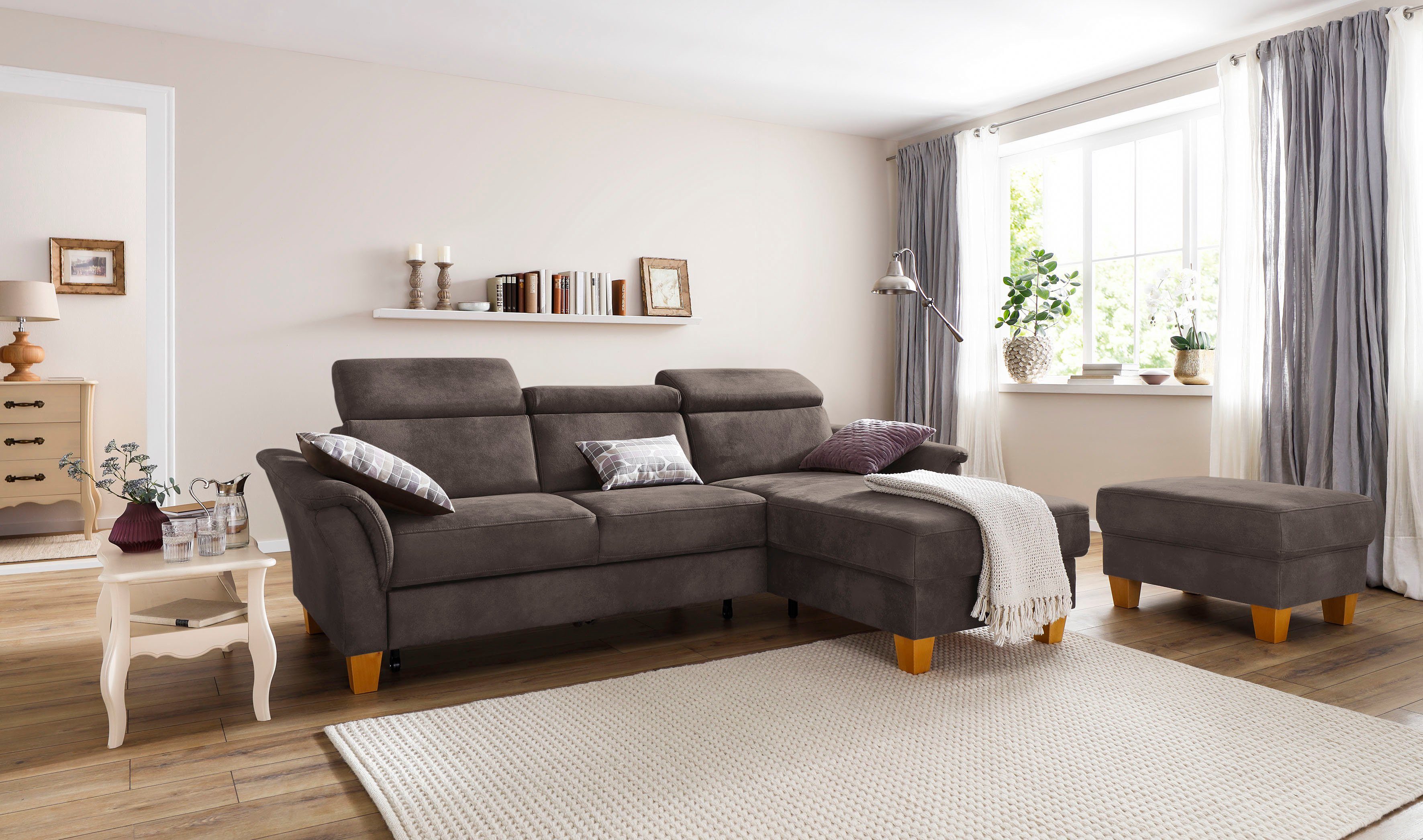 Home affaire Ecksofa Conville L-Form, Federkern, günstig online kaufen