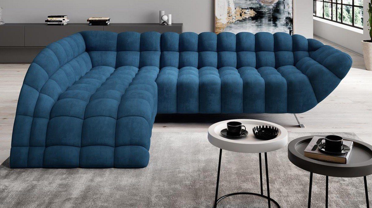 Sofa Dreams Ecksofa Cloud blau, L Form Sofa mit bequemer mane in edlem Design