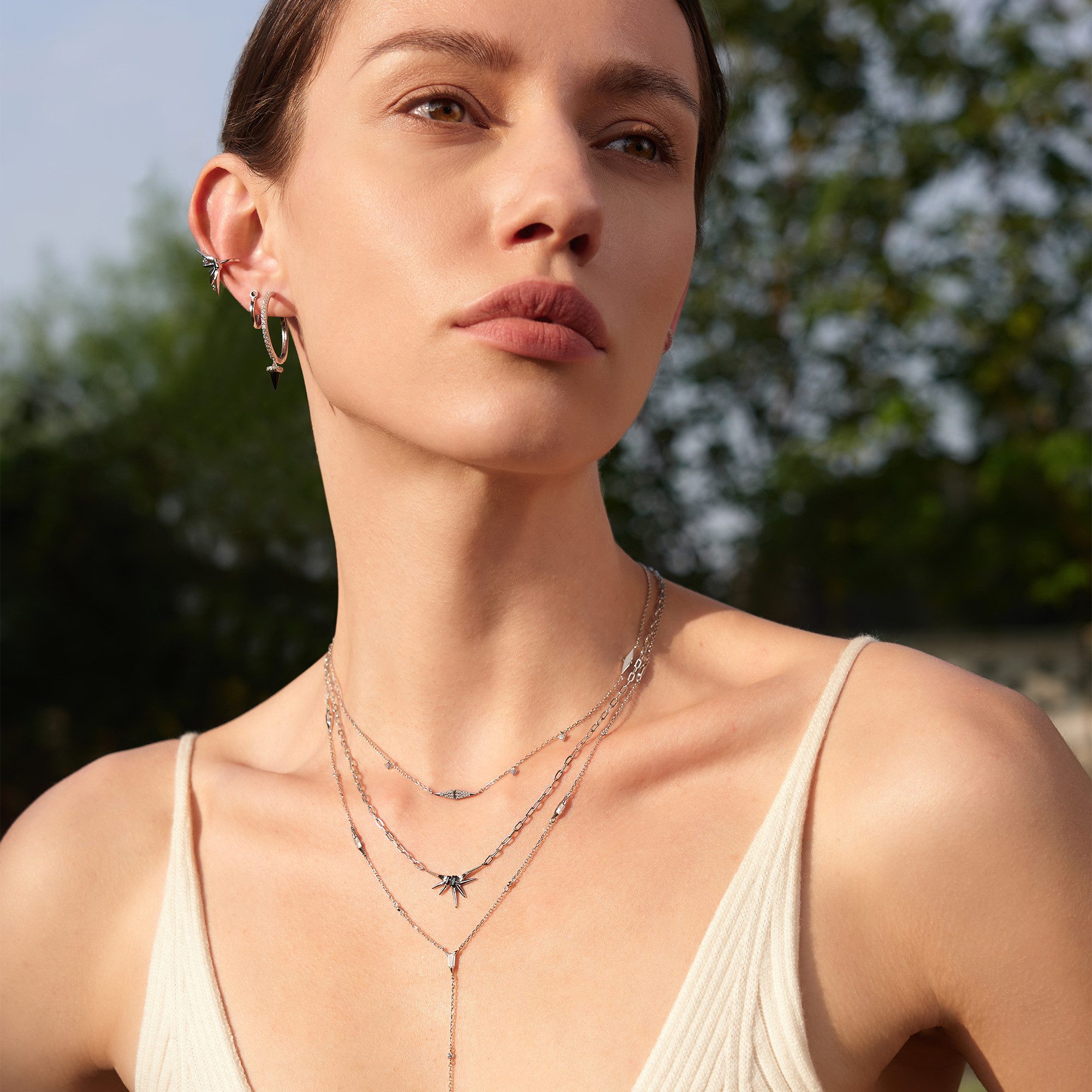 Ania Haie Kette mit Anhänger Sparkle Spike 925er Sterlingsilber