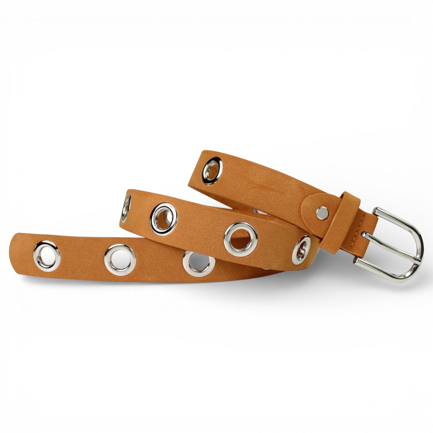 FRONHOFER Nietengürtel 18968 (1-St) 3 cm breiter Gürtel aus Leder, stilvoll mit Ösen verziert