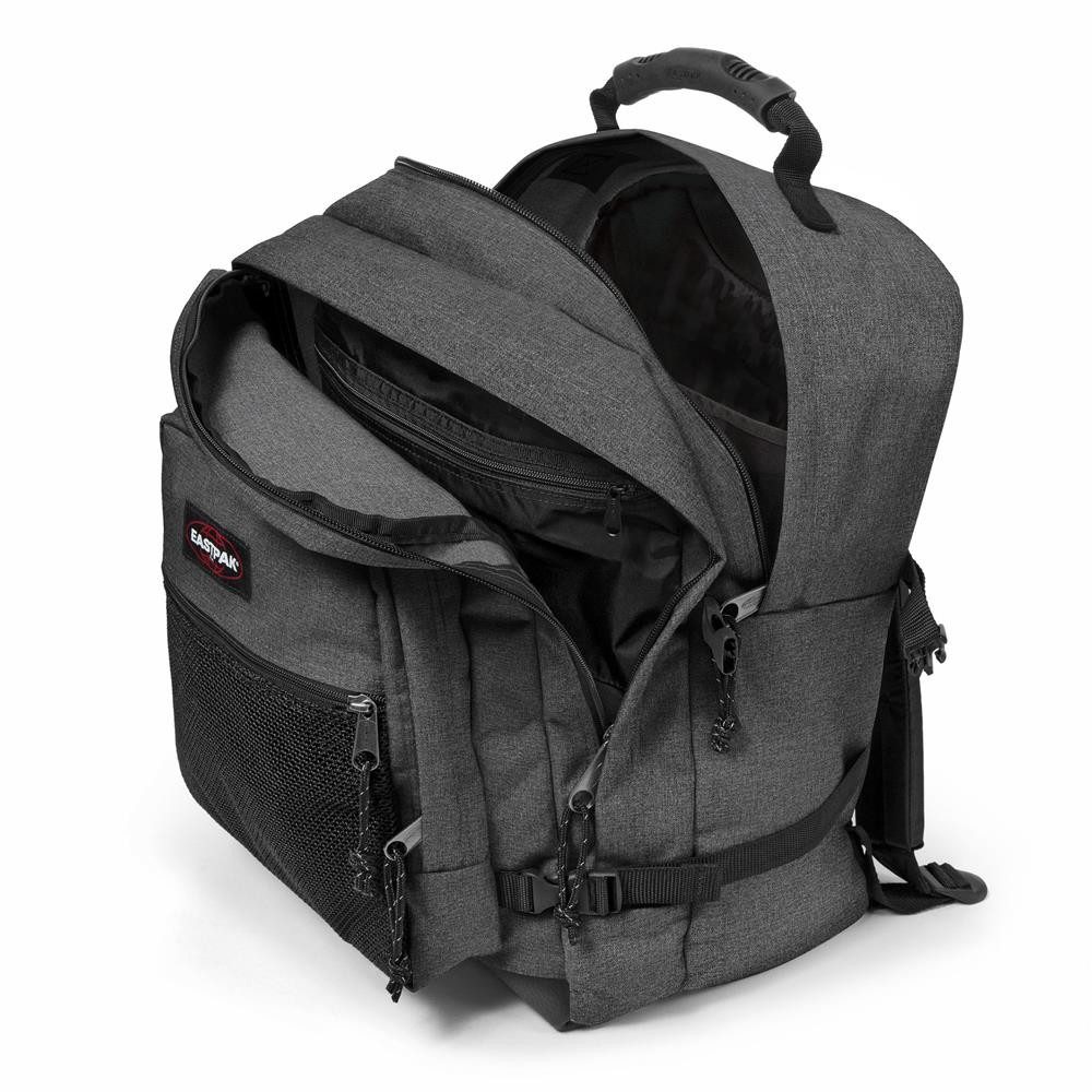 Eastpak Rucksack ULTIMATE Rucksack 42 L wasserbeständig, Black Denim Grau, Wasserbeständig, 2 Hauptfächer, wattiert
