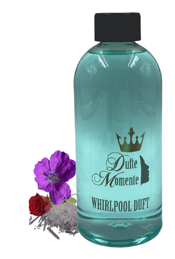 Dufte Momente Badezusatz Whirlpool Duft Eisblume (Geranium, Menthol, Rose) 500ml, vegan und ohne Tierversuche, kein Schaum