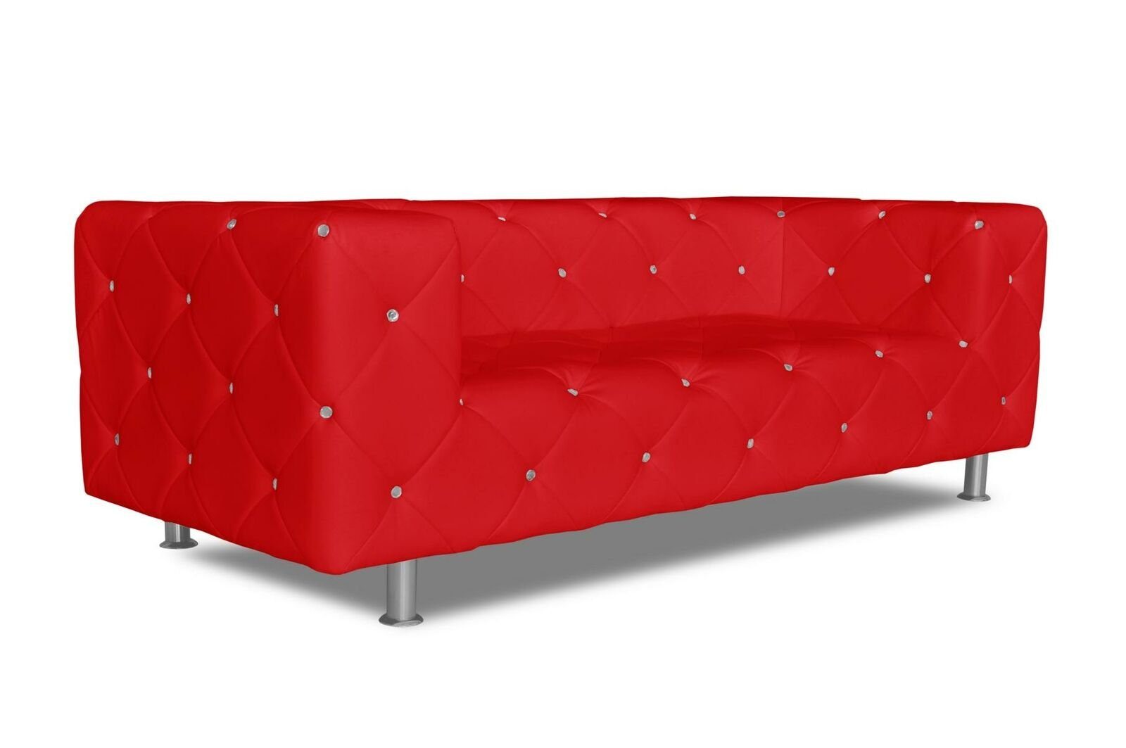 Textilsofa 3-Sitzer Roter Made Dreisitzer Neu, Modernes Designer Europe Sofa JVmoebel Luxus in Couch