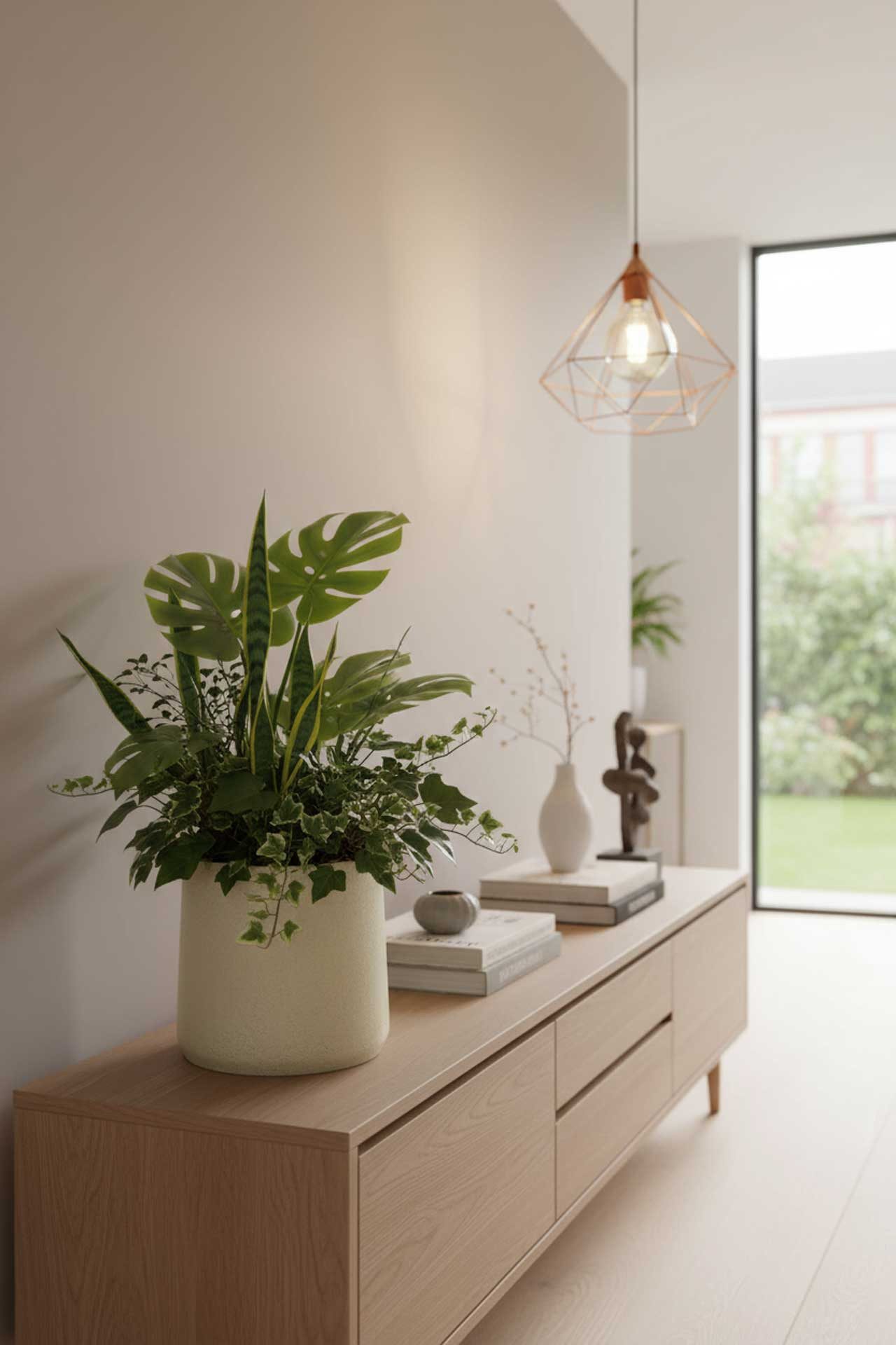 VIVANNO Blumentopf Fiberglas VEKRA Rund - Vesuvbeige Matt (1 St), 42x40 cm