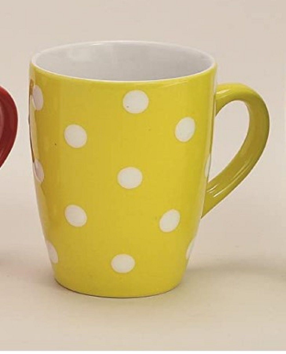 G. Wurm Tasse Tasse Кружки Porzellan gepunktet gelb Stückpreis, Porzellan