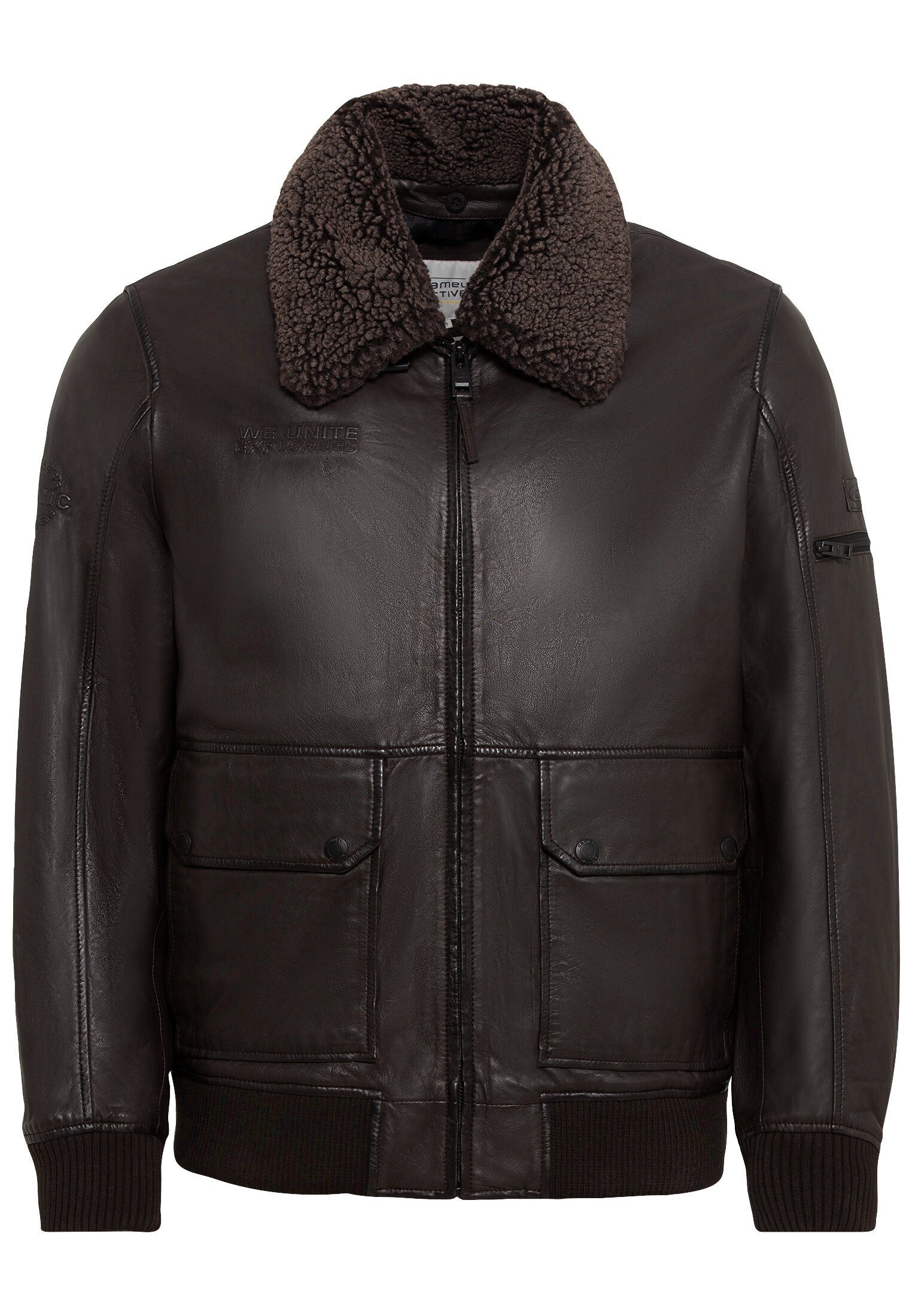 camel active Lederjacke Lederjacke mit Kunstfellbesatz günstig online kaufen