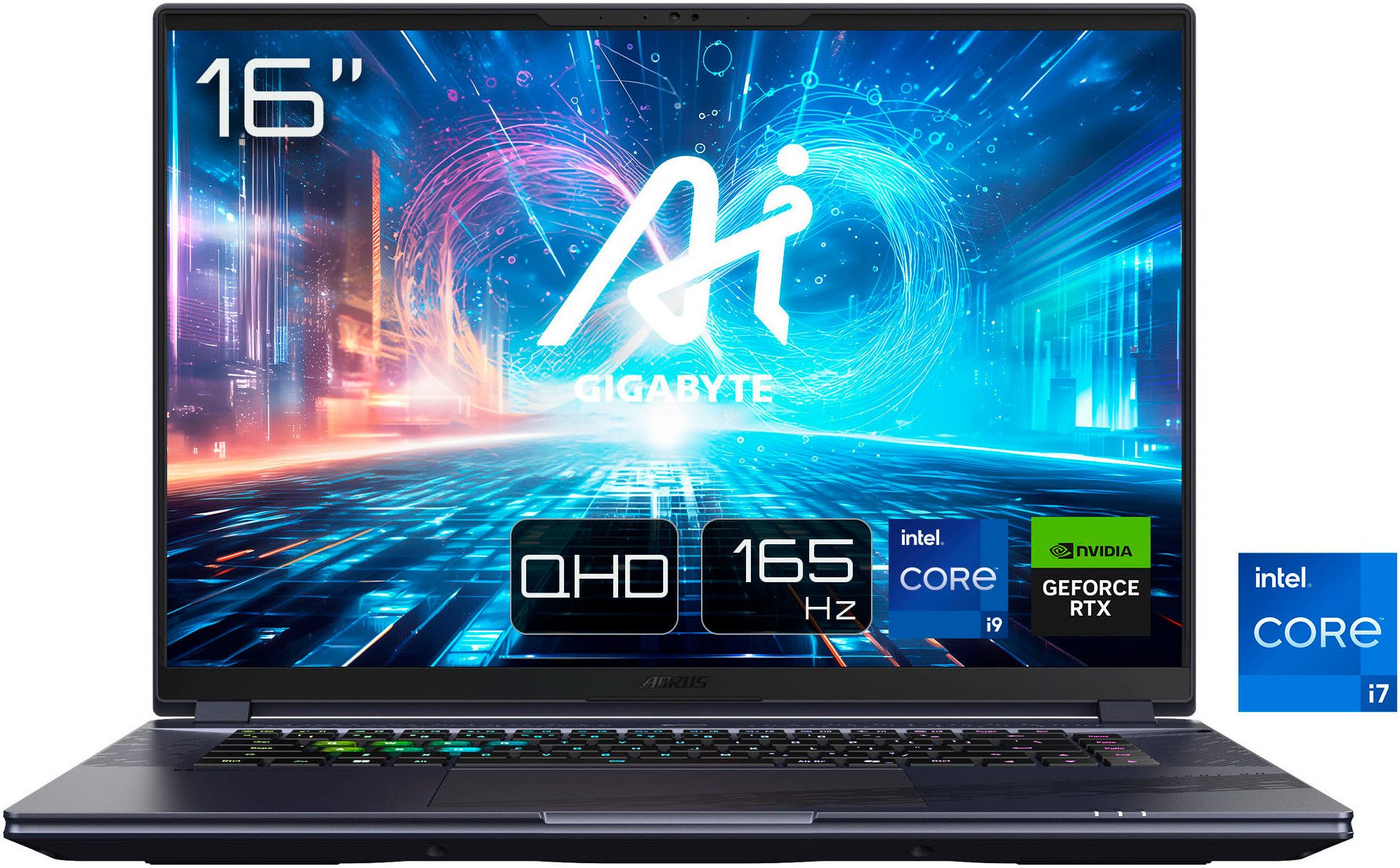 Gigabyte AORUS 16X 9KG-43DEC54SH Gaming-Notebook (40,64 cm/16 Zoll, Intel Core i7 13650HX, GeForce® RTX 4060, 1000 GB SSD)