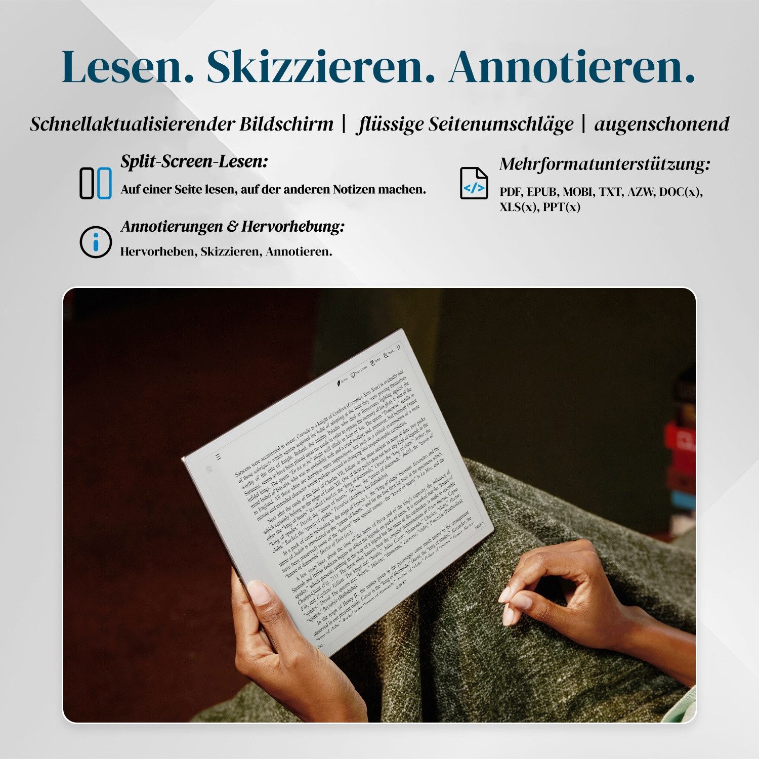 iFLYTEK AINOTE 2, 10,65 Zoll E-ink KI-Papier-Tablet, Digitales e Paper Notiz Tablet (10,65", 64 GB, Android 14, Wi-Fi, Bluetooth, Transkribieren, übersetzen und handschriftlich schreiben, GPT-5)