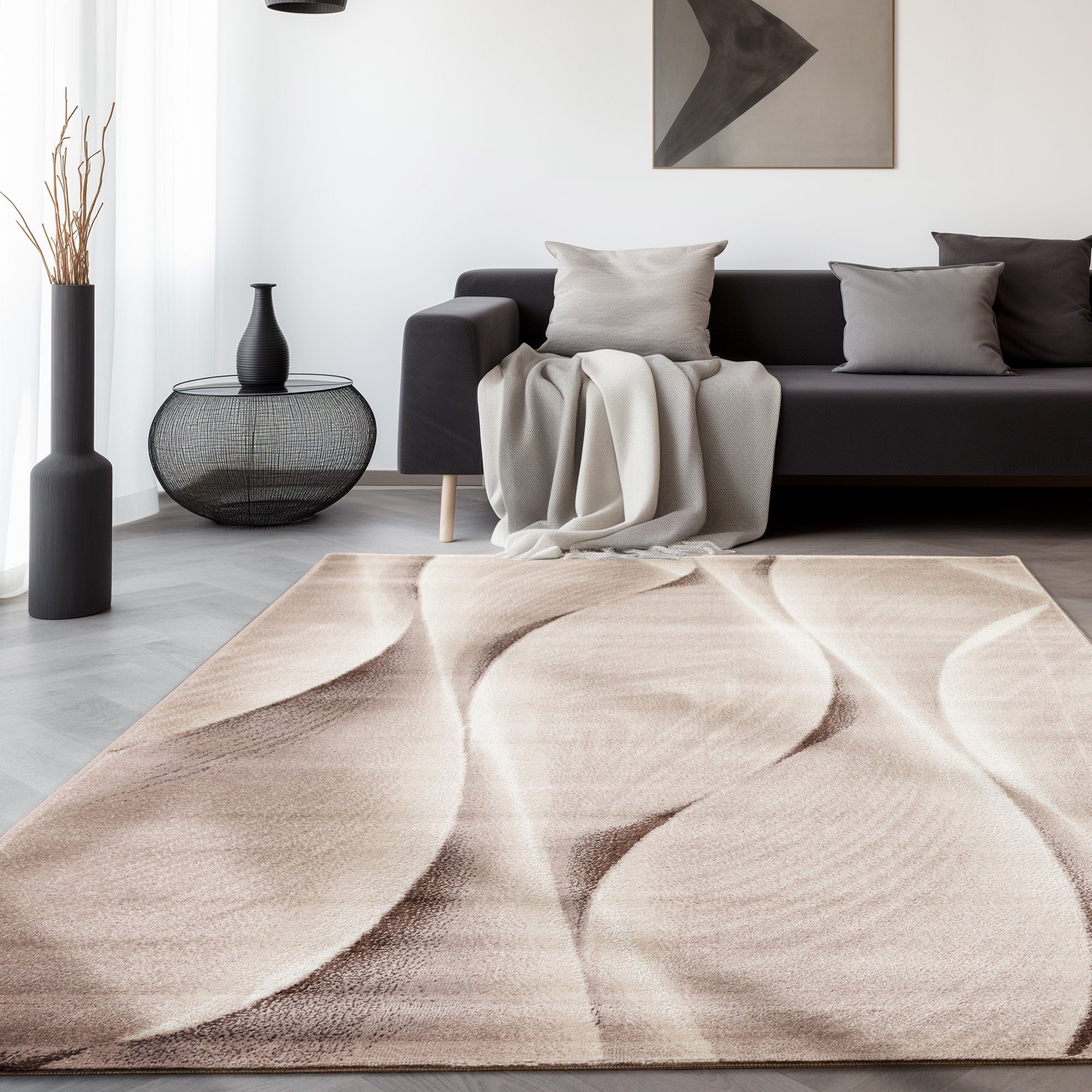 SIMPEX24 Designteppich Ombre Design, Läufer, Höhe: 12 mm, Modern Kurzflor T günstig online kaufen