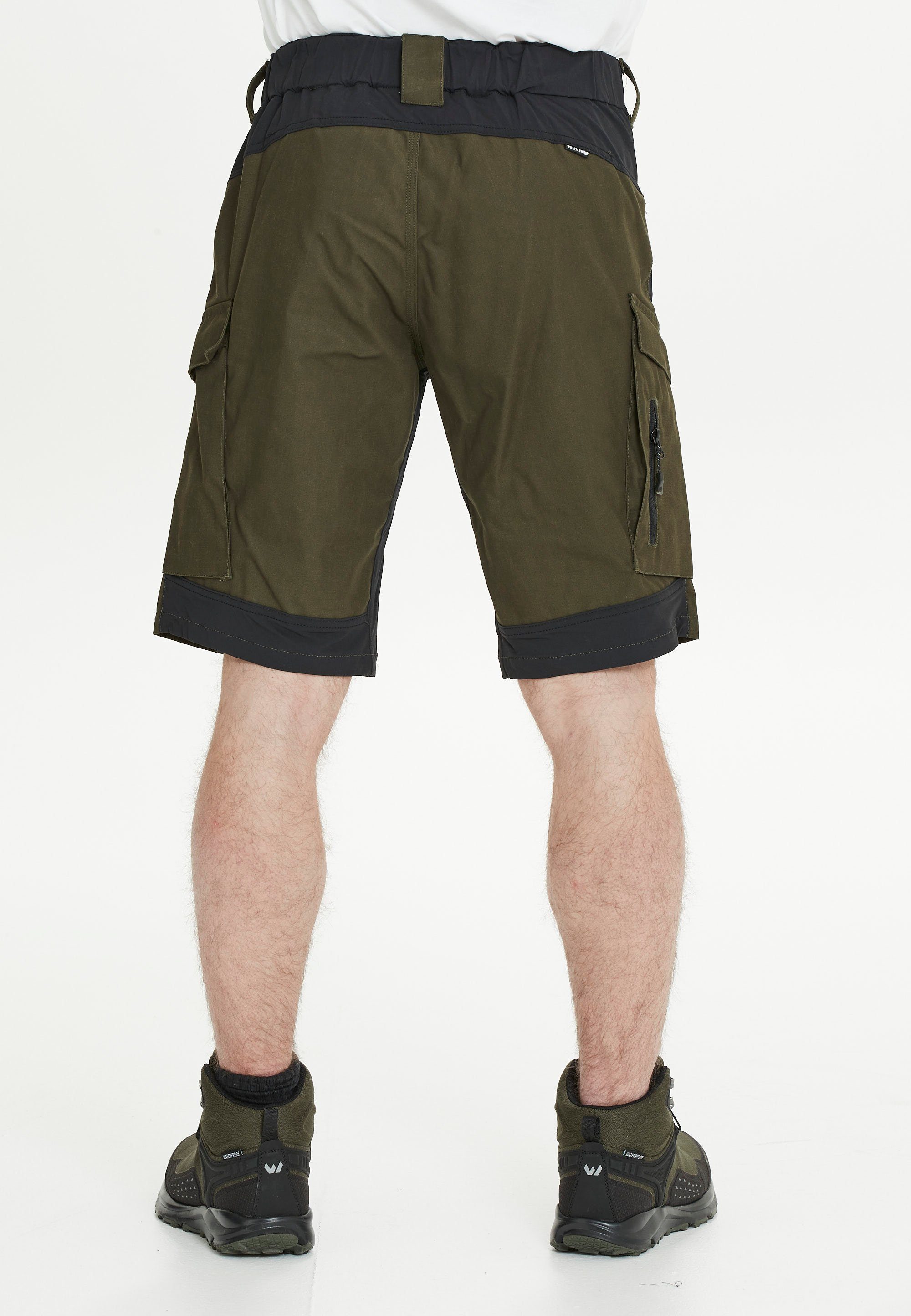 atmungsaktivem dunkelgrün-schwarz WHISTLER ROMMY Materialmix mit Shorts