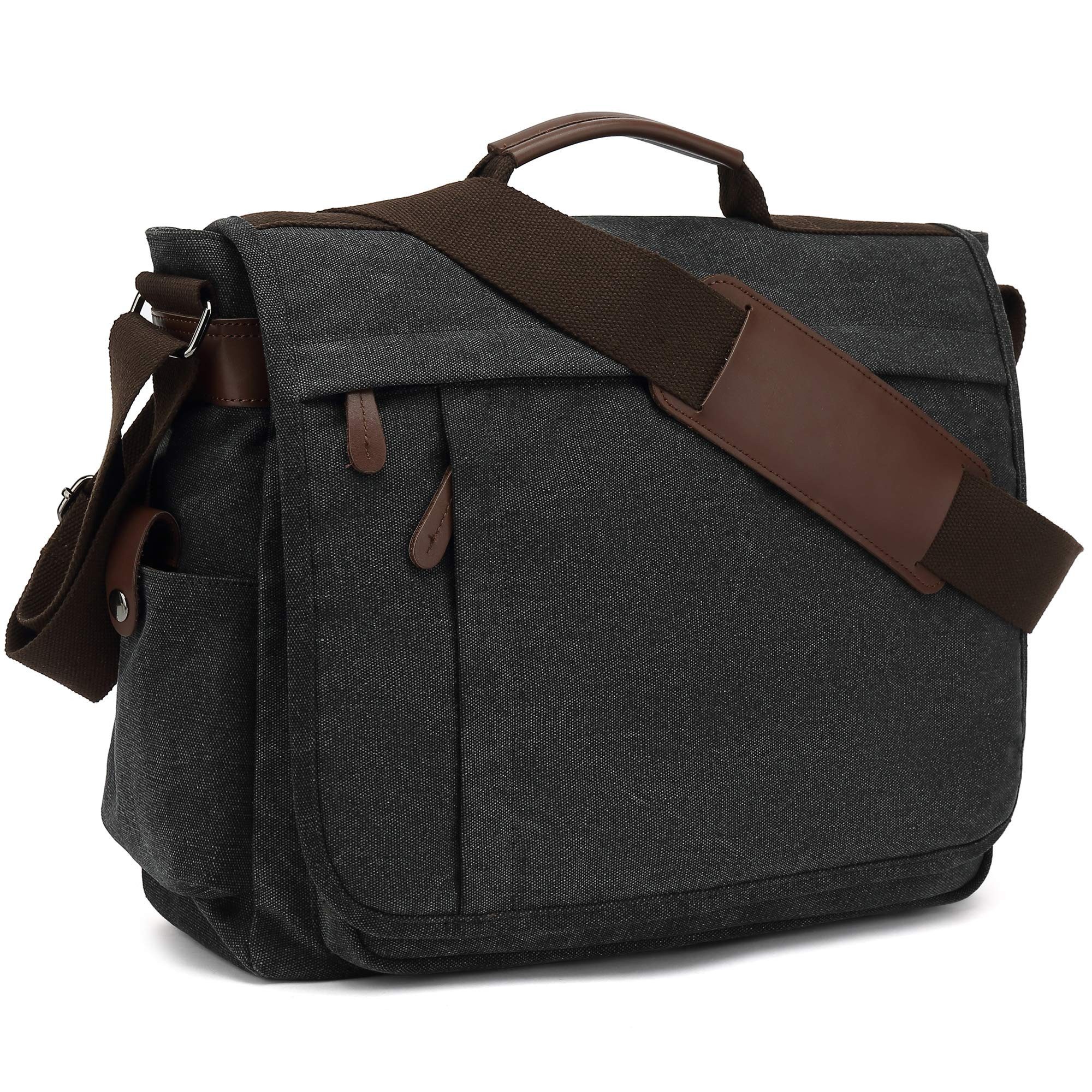 Umhängetasche Umhängetasche Herren Schultertasche 15.6 Zoll Kuriertasche aus Canvas