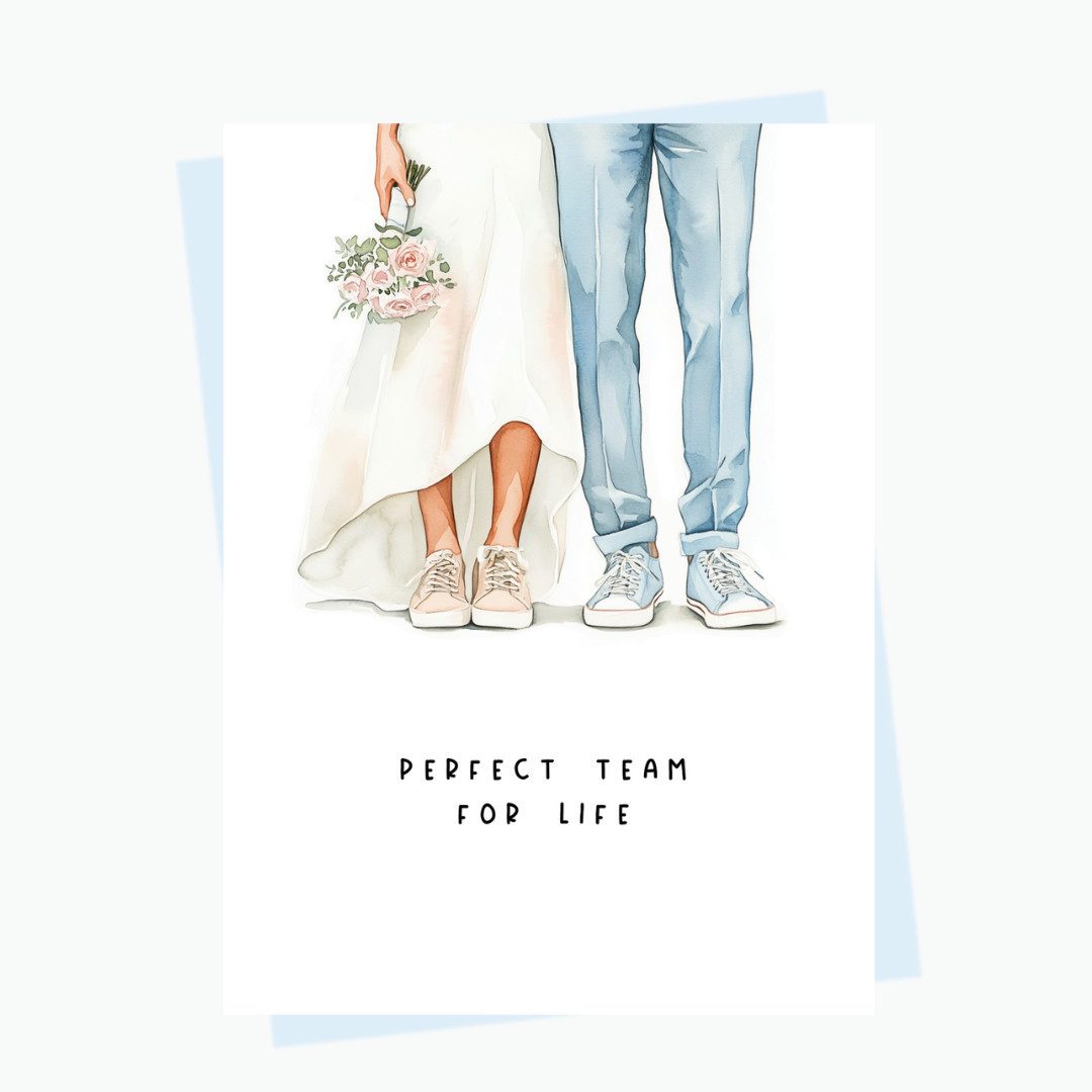 heaven+paper Hochzeitskarte Hochzeitskarte Perfect Team mit DIN B6 mit Umschlag