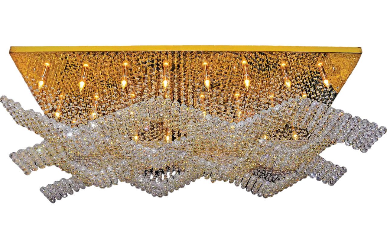 JVmoebel Kronleuchter Große Leuchte Lampe Luxus Lampen xxl Deckenleuchte 100x200cm, Leuchtmittel wechselbar, Made in Europe