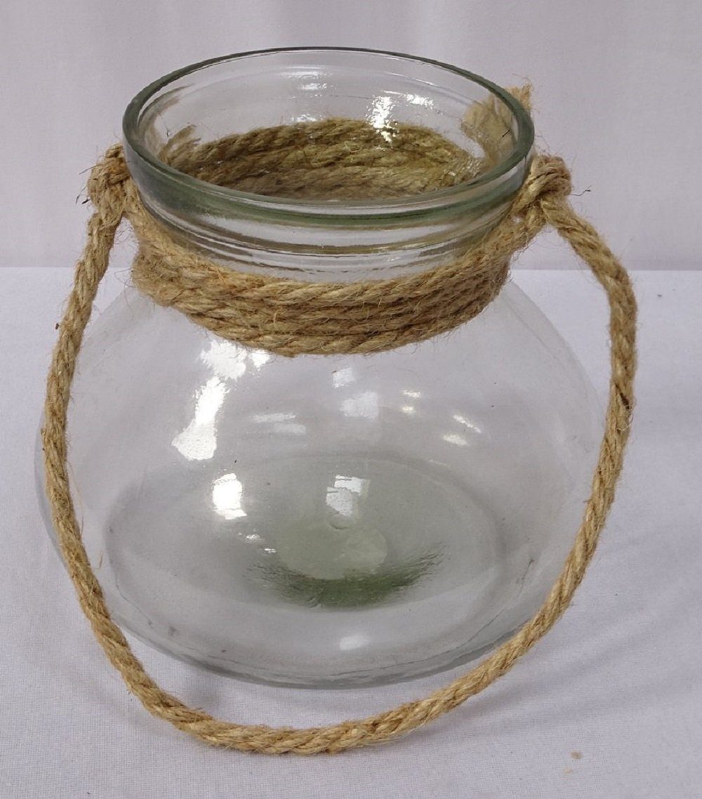 Linoows Windlicht Windlicht Teelicht Glas Gartenlicht im Einweckglas (Gartenwindlicht im Einweckglas, Landhaus Laterne 1x)