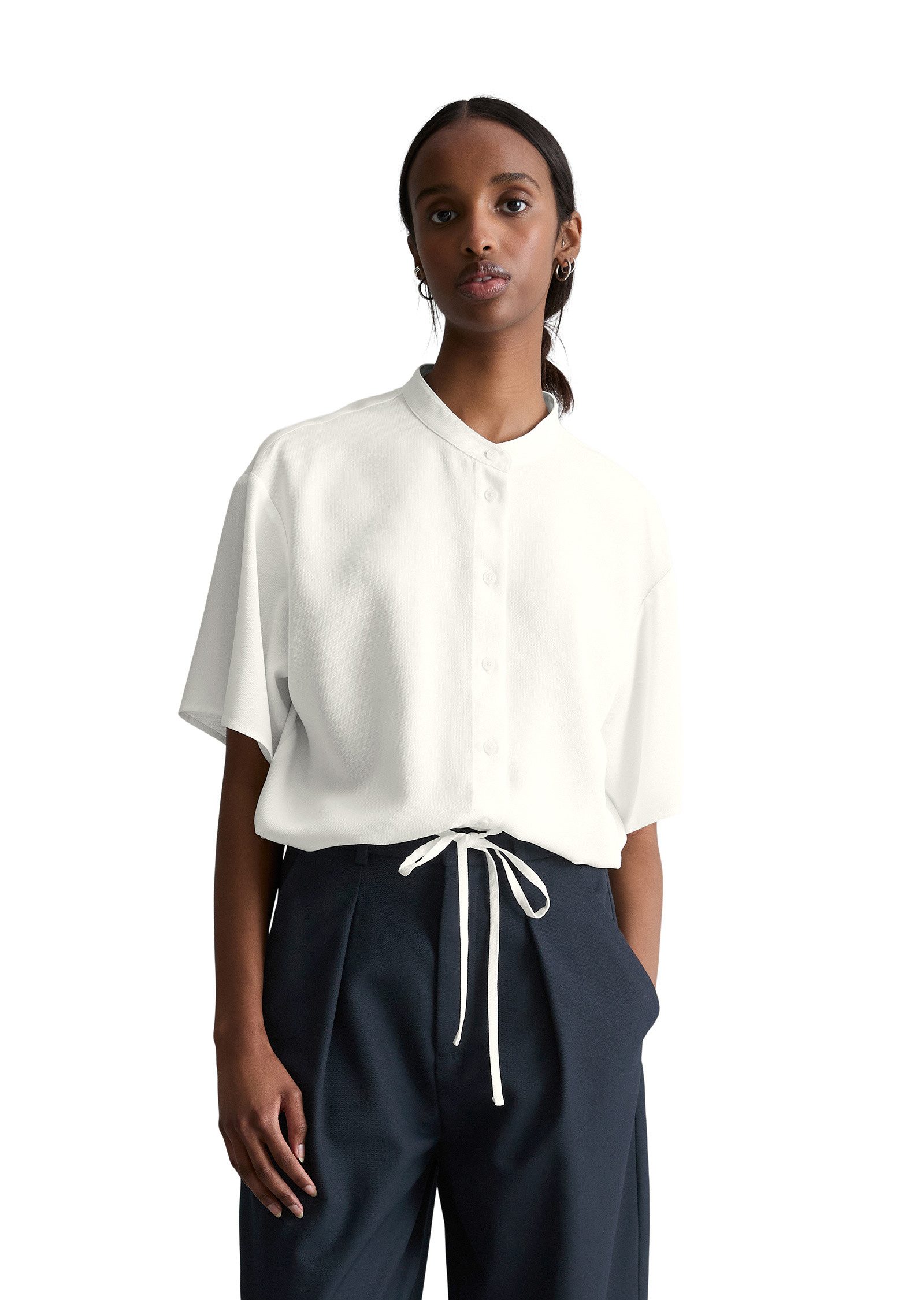 Marc O'Polo DENIM Kurzarmbluse aus TENCEL™ Lyocell