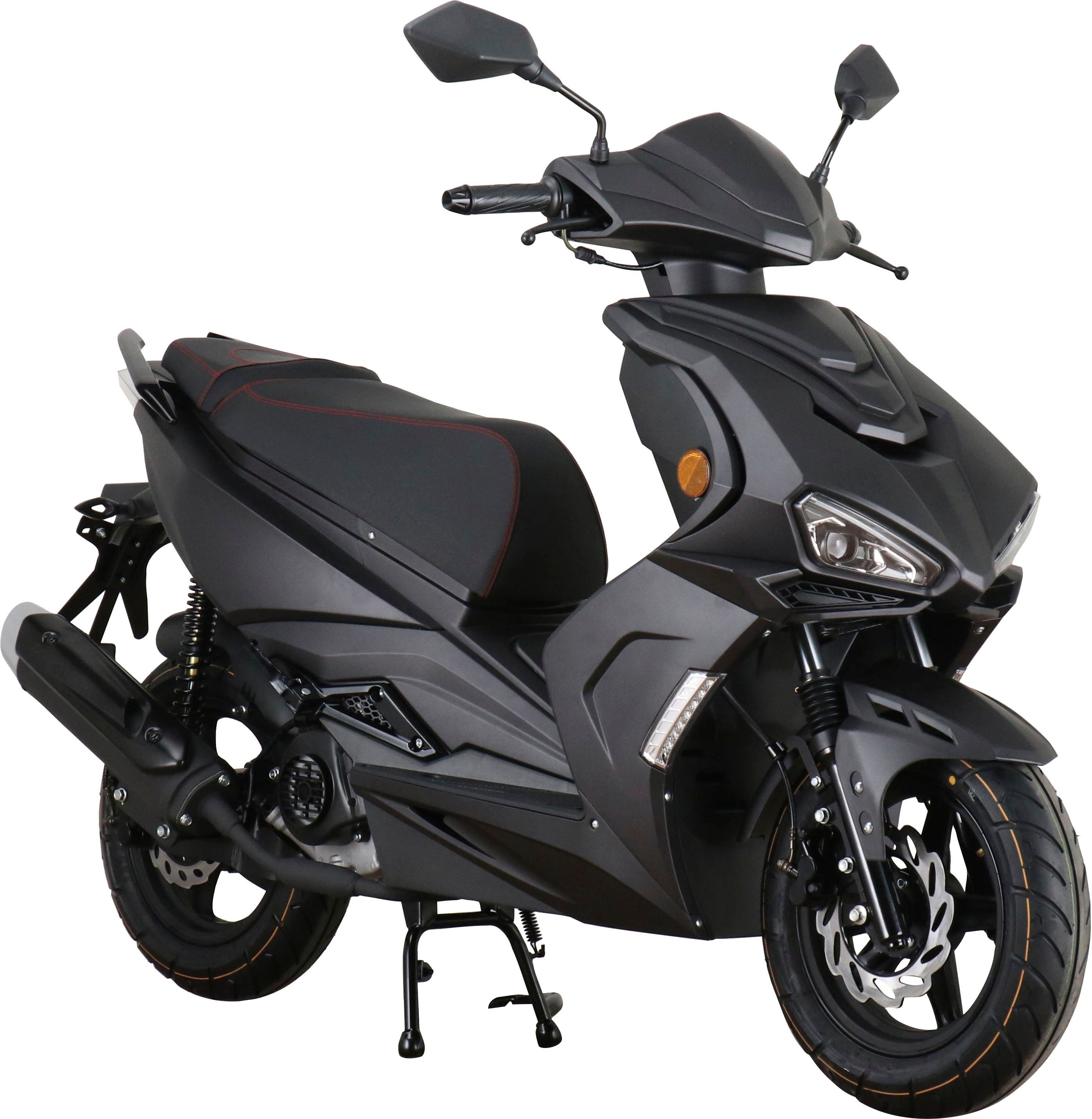 GT UNION Mofaroller Striker, 50 ccm, 25 km/h, Euro 5 schwarz | Mofaroller