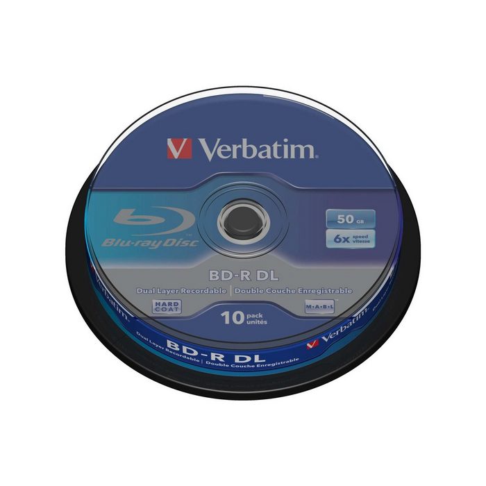 Verbatim Blu-ray-Rohling »MED BD-R 50GB 6x 010er CB«