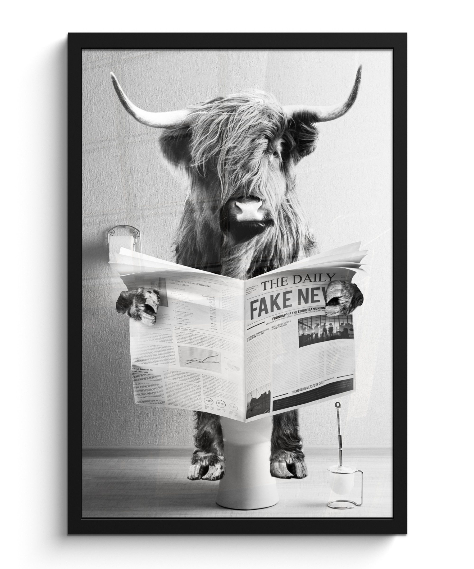 MuchoWow Poster Schottischer Highlander - WC günstig online kaufen