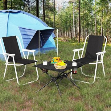 Woltu Campingtisch (1-St), Ultraleichter Picknicktisch mit Aufbewahrungstasche, klappbar